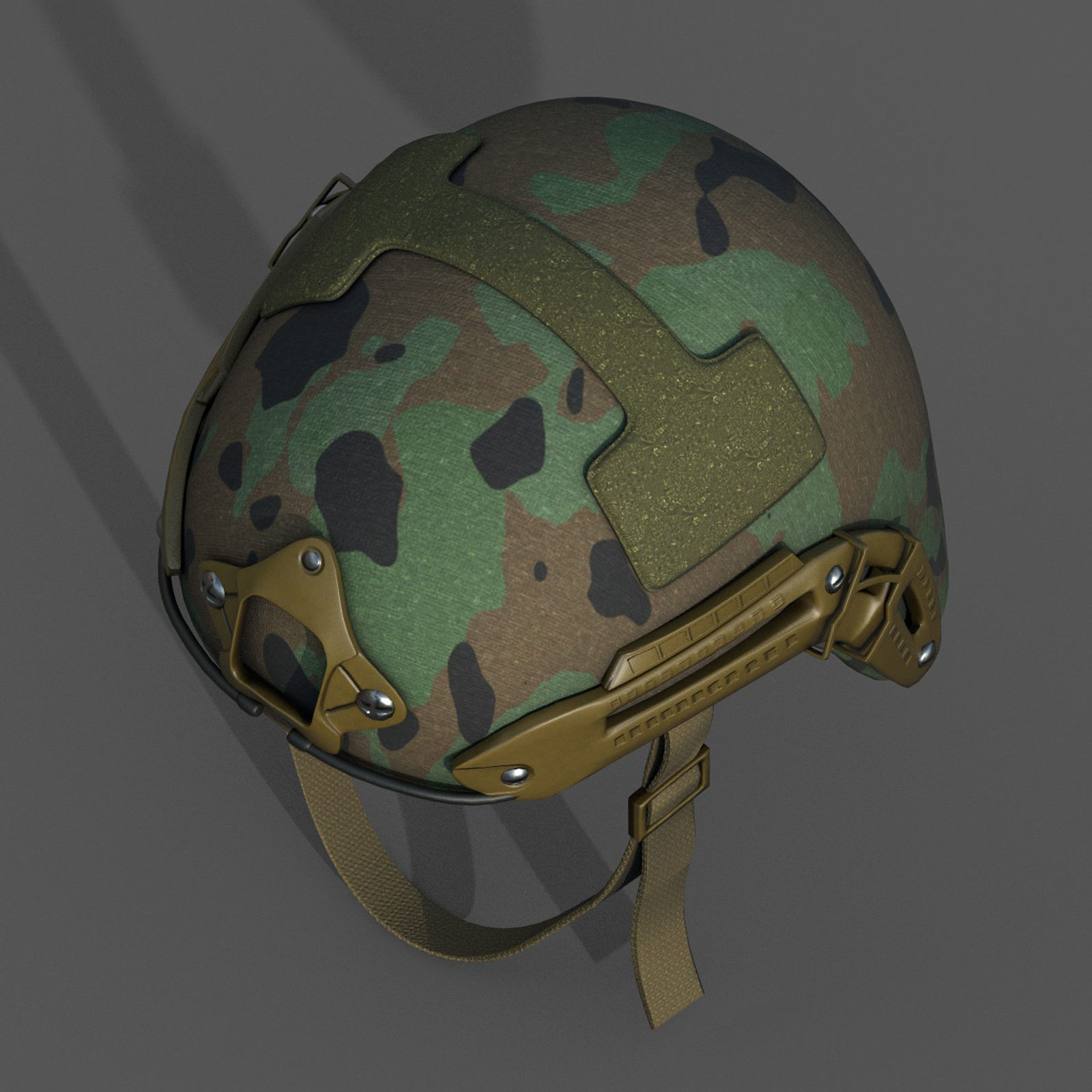 Helmet military combat scifi futuristic military  Low-poly 3D model_8