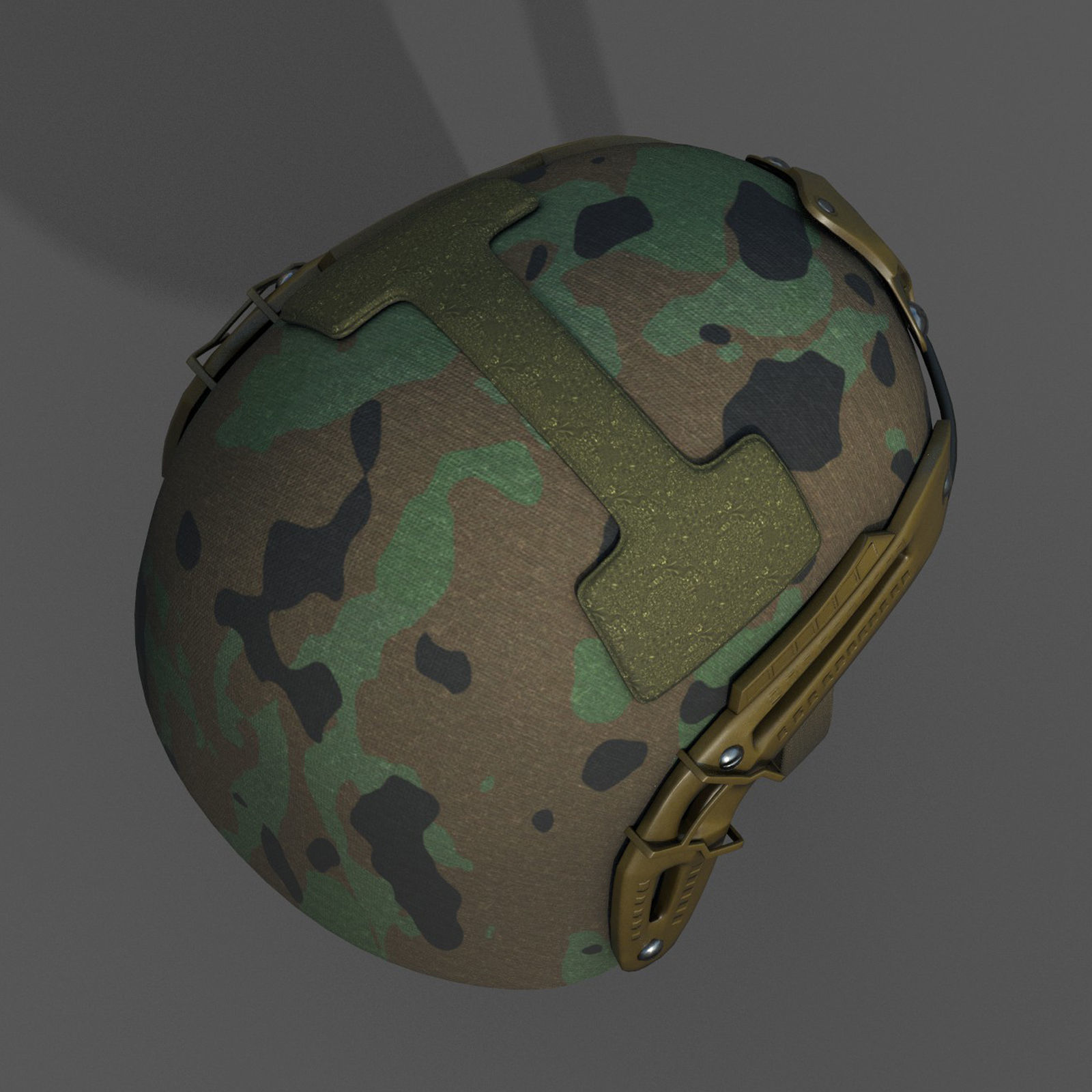 Helmet military combat scifi futuristic military  Low-poly 3D model_9