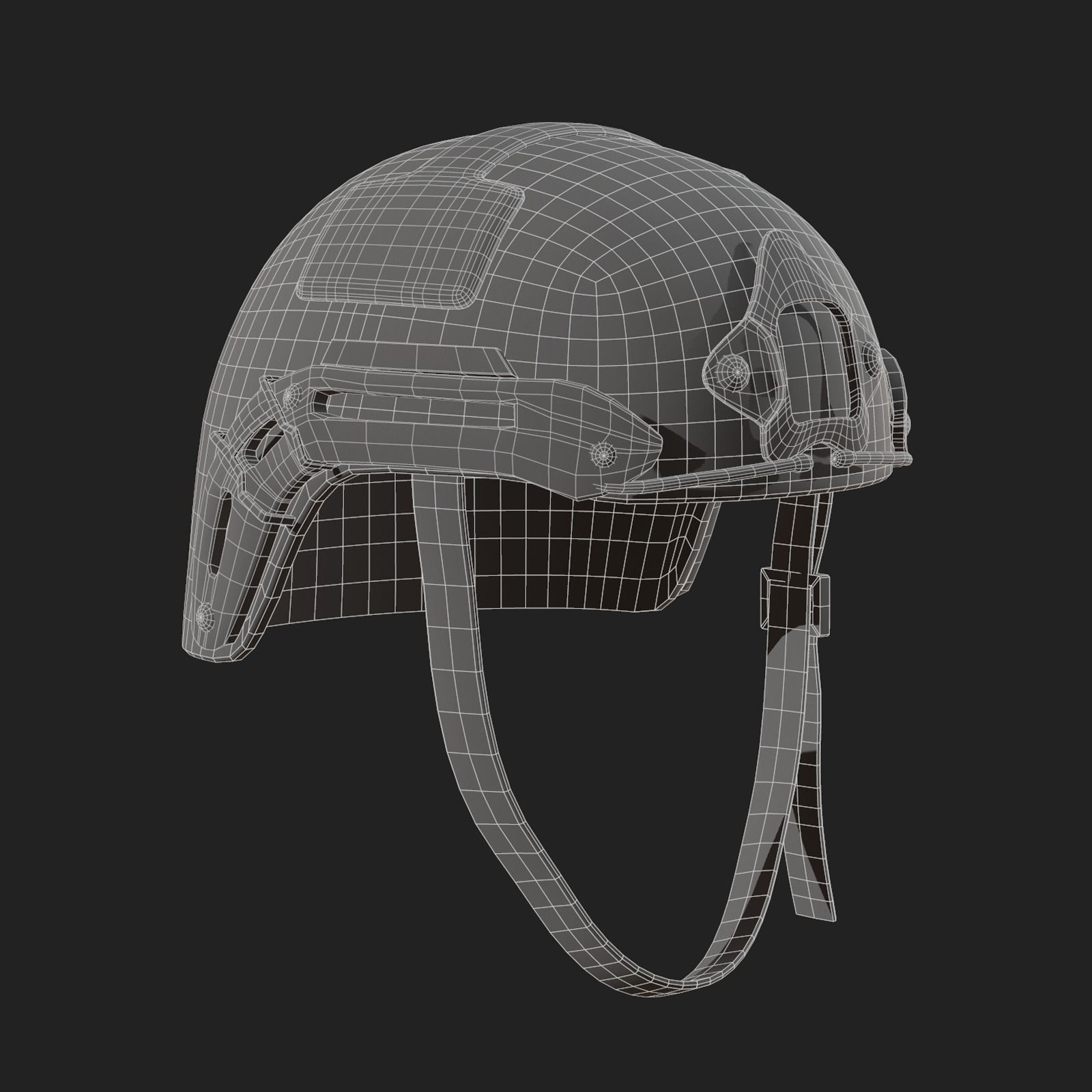 Helmet military combat scifi futuristic military  Low-poly 3D model_12