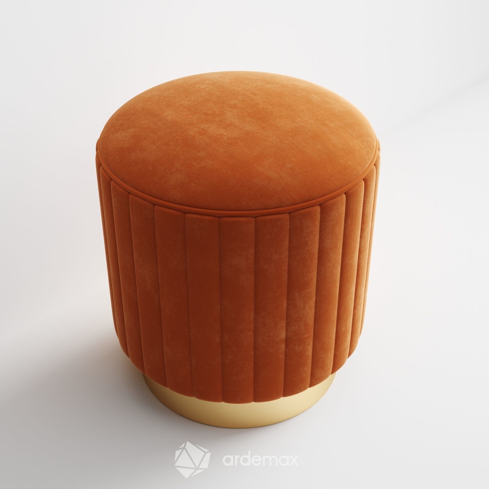 Pouf in three colors 3D model_4