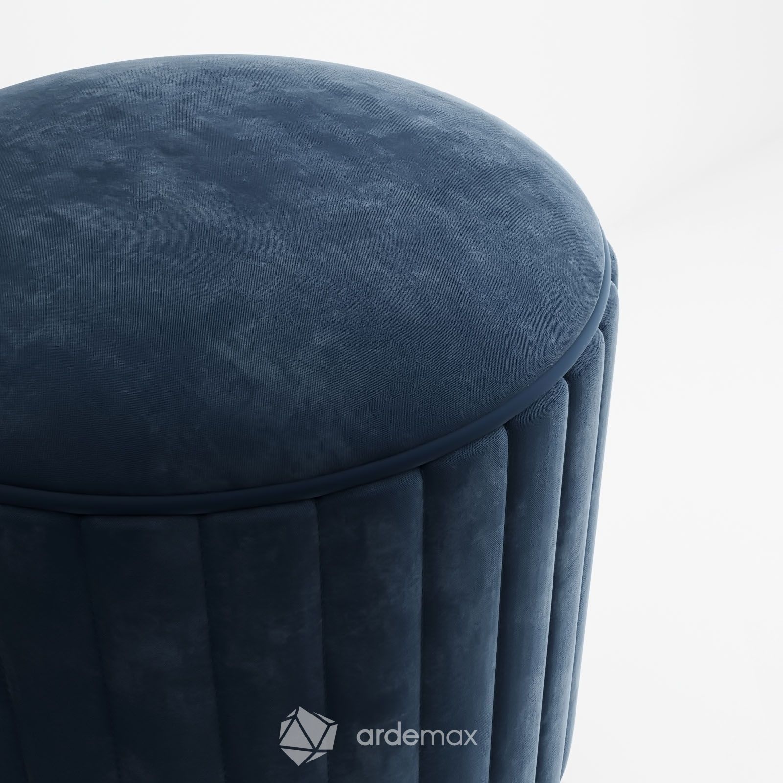 Pouf in three colors 3D model_5