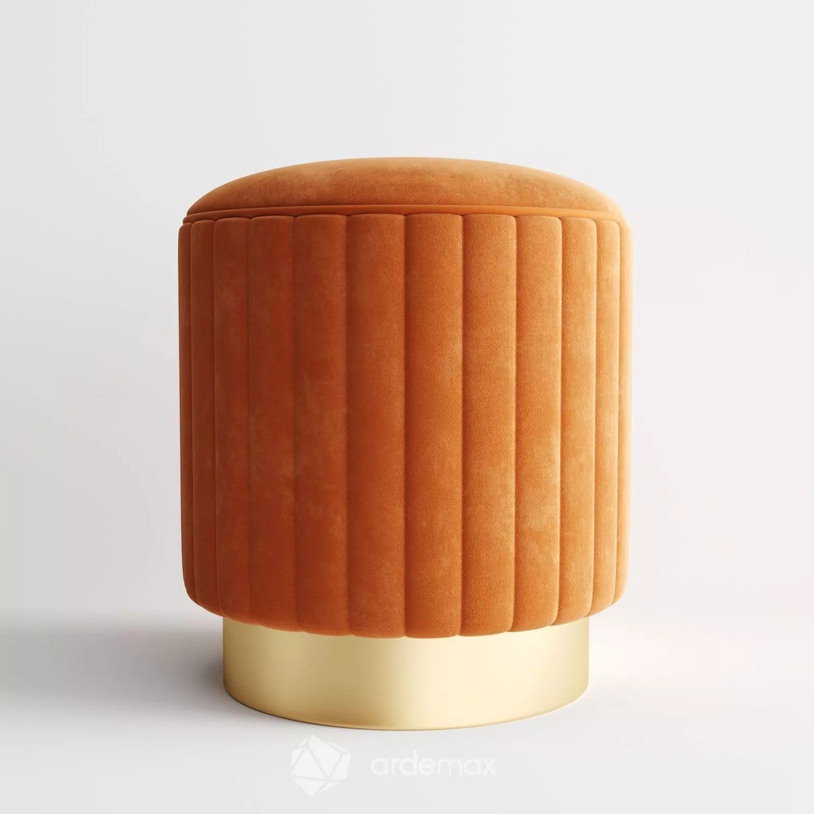 Pouf in three colors 3D model_0