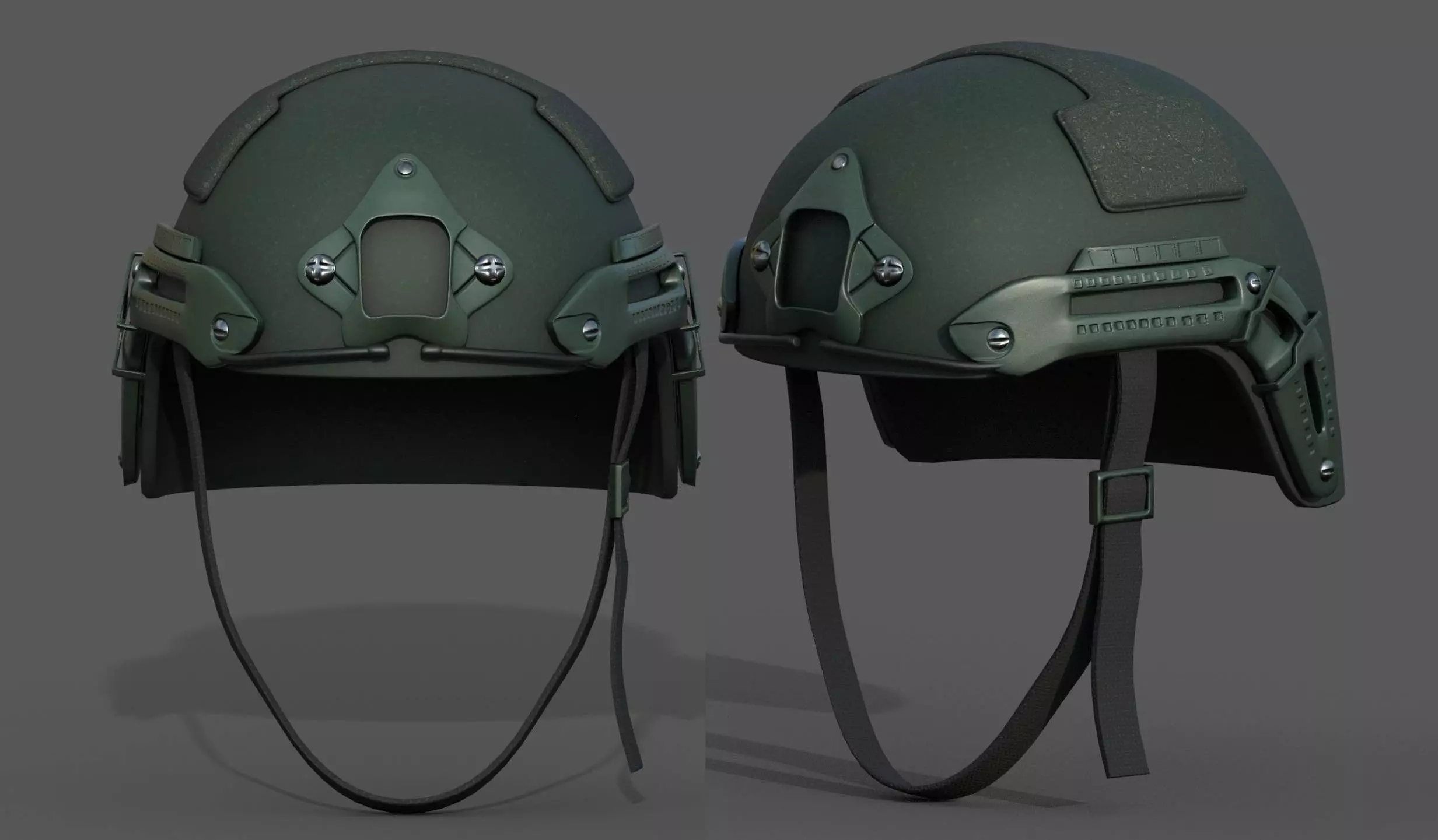 Helmet military combat fantasy  Low-poly 3D model_0