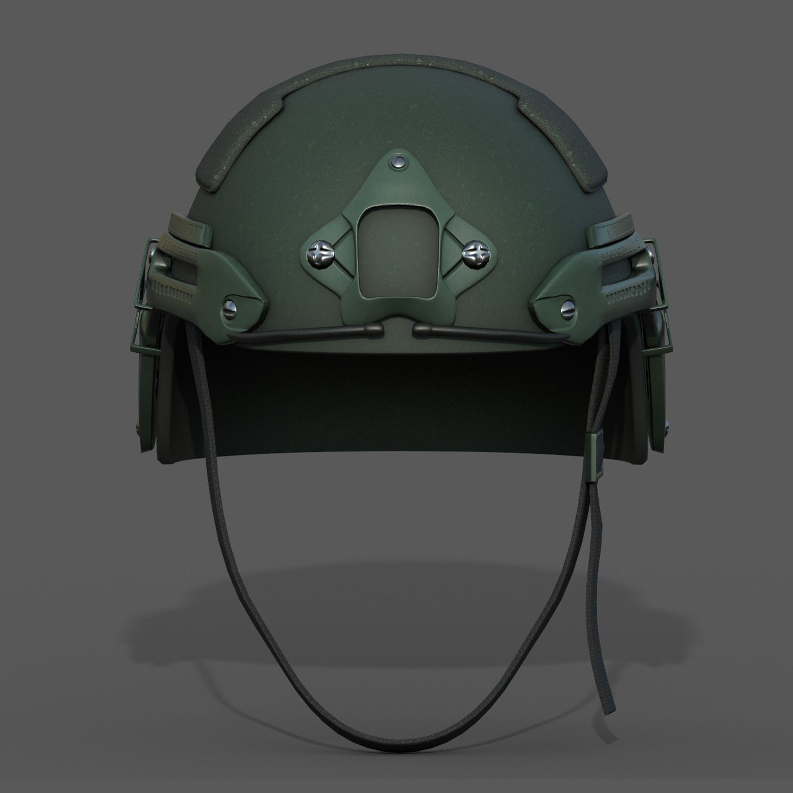Helmet military combat fantasy  Low-poly 3D model_6