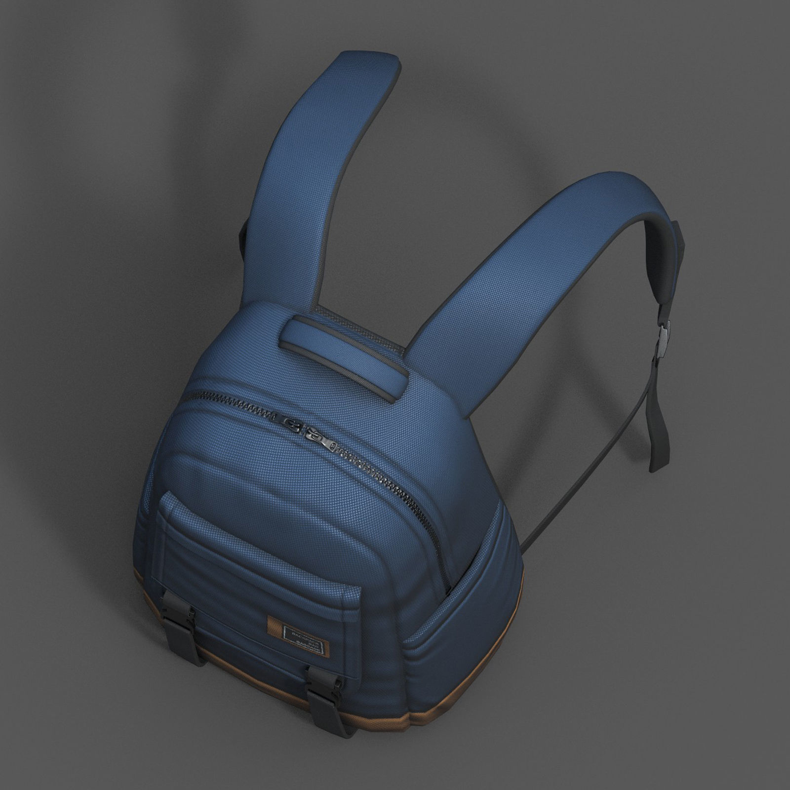 Backpack bag baggage Color  Low-poly 3D model_7
