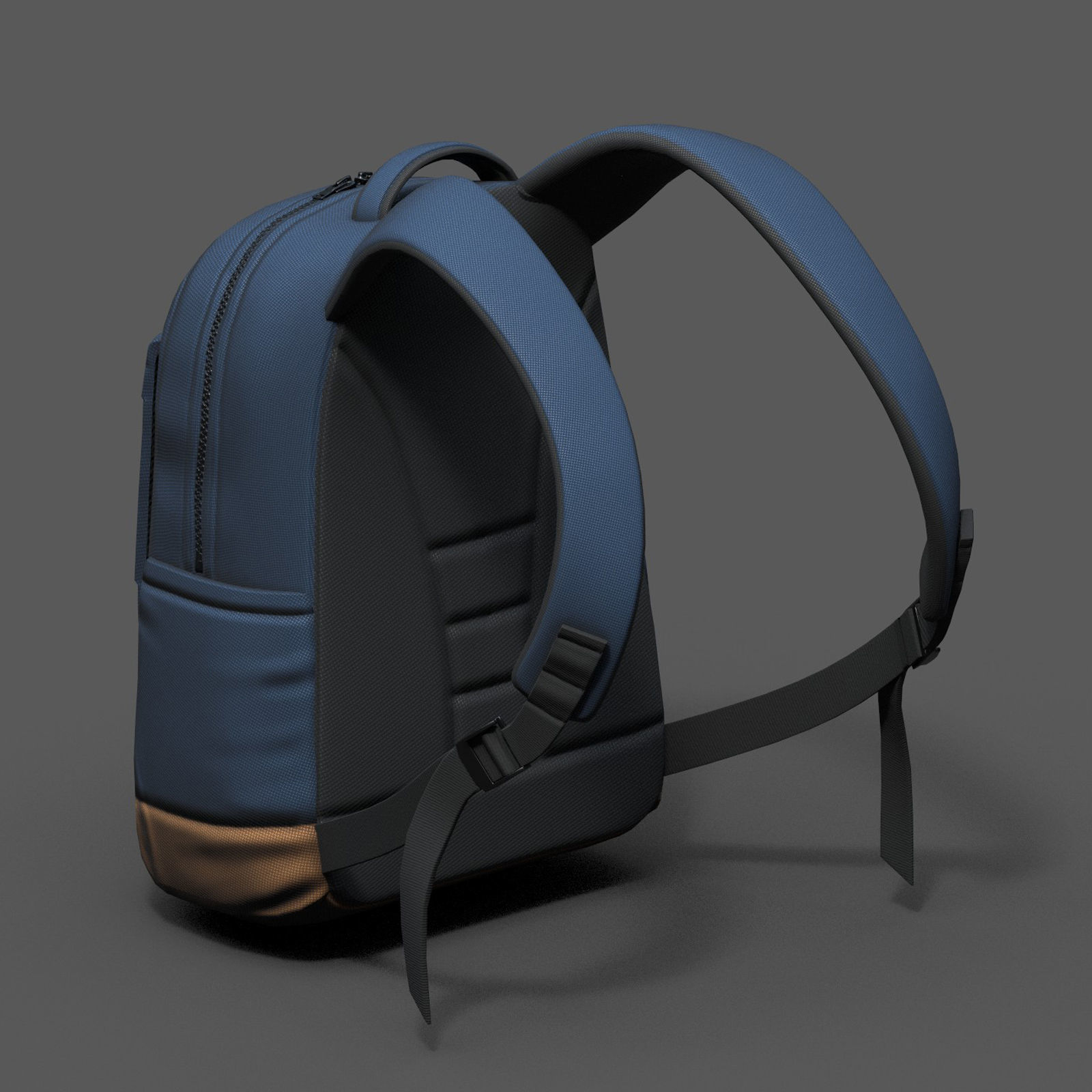 Backpack bag baggage Color  Low-poly 3D model_9