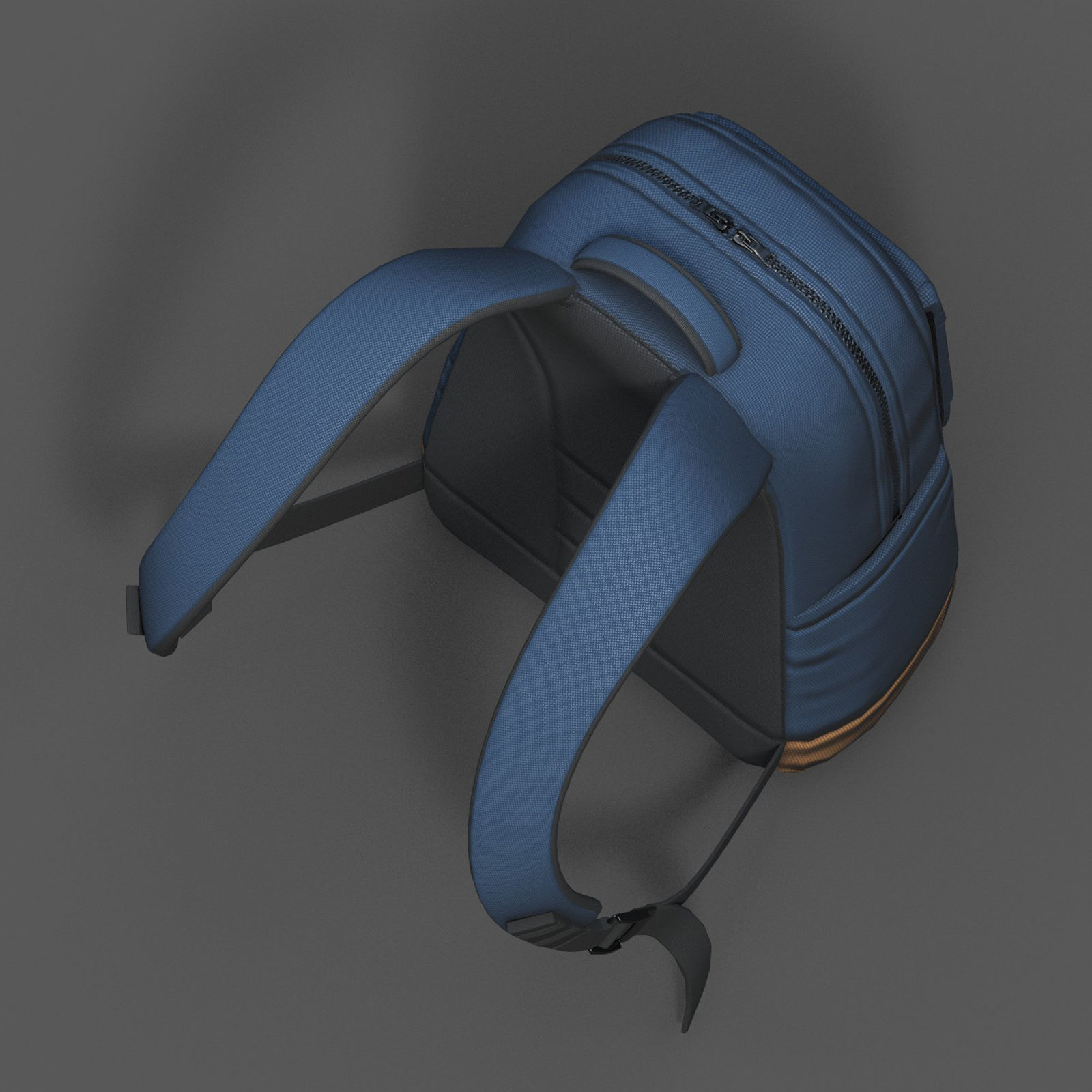 Backpack bag baggage Color  Low-poly 3D model_8