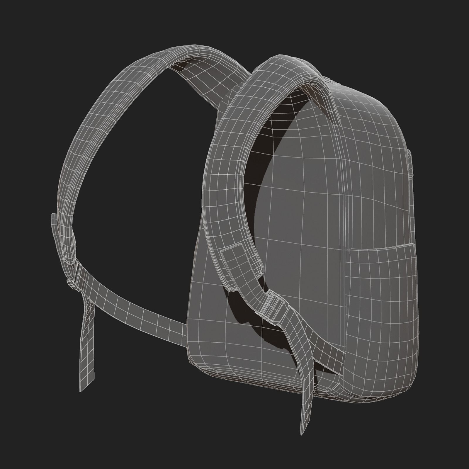 Backpack bag baggage Color  Low-poly 3D model_12