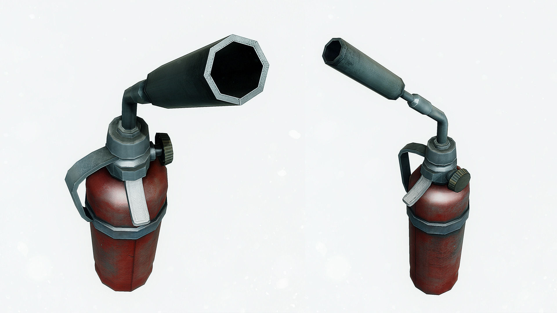 Blowtorch Tool Low-poly 3D model_1