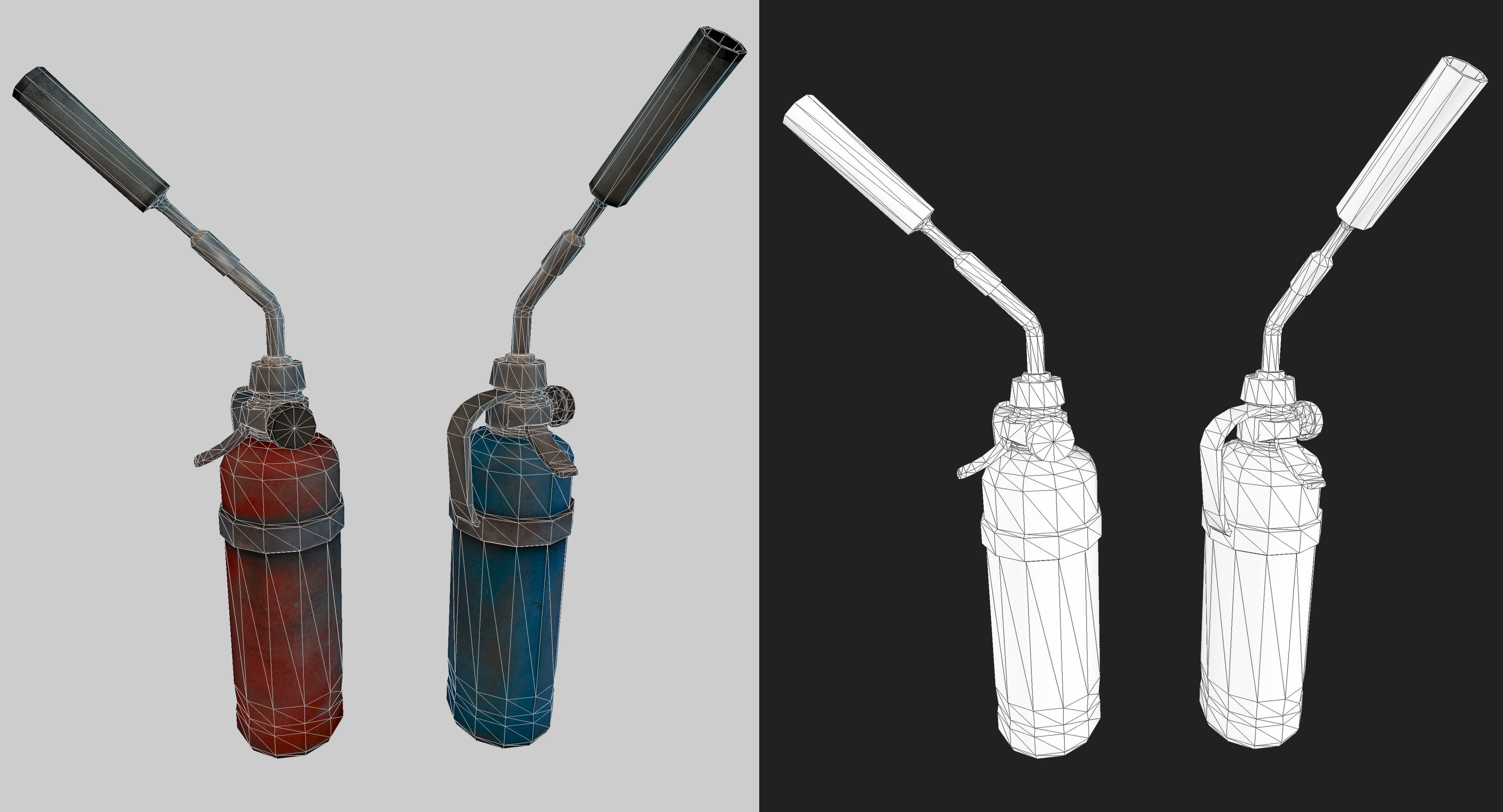 Blowtorch Tool Low-poly 3D model_4