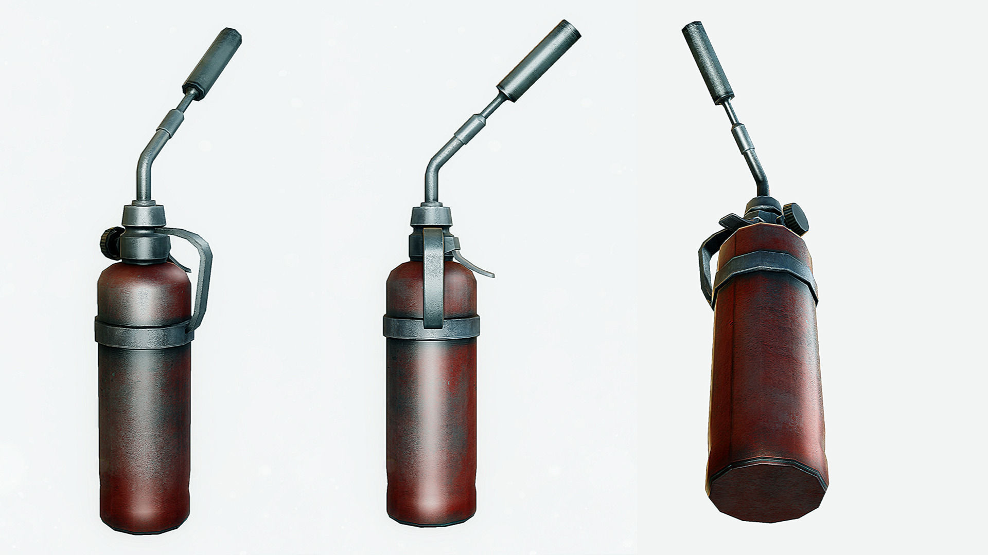 Blowtorch Tool Low-poly 3D model_2