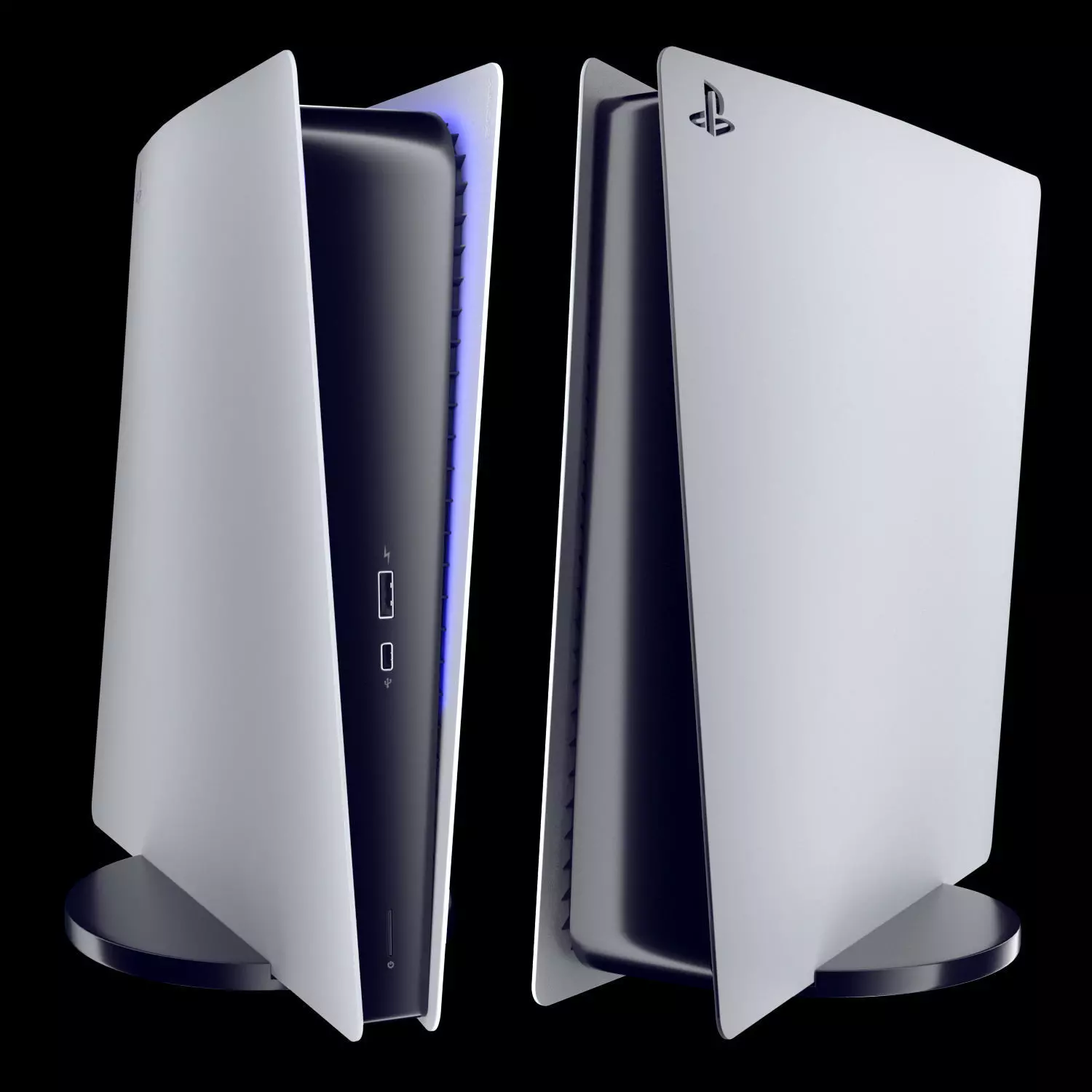 Playstation 5 two consoles side 3D model_0
