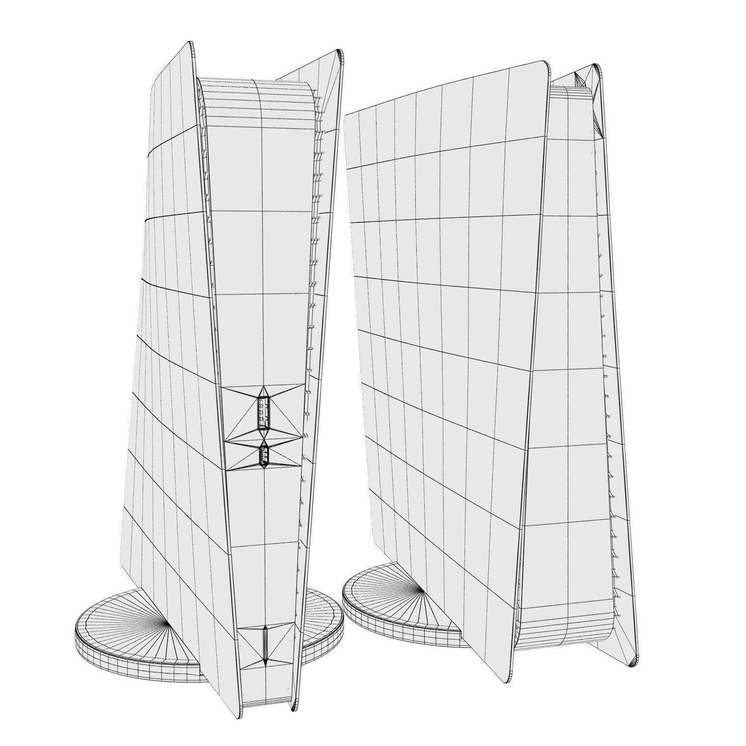 Playstation 5 two consoles side 3D model_4