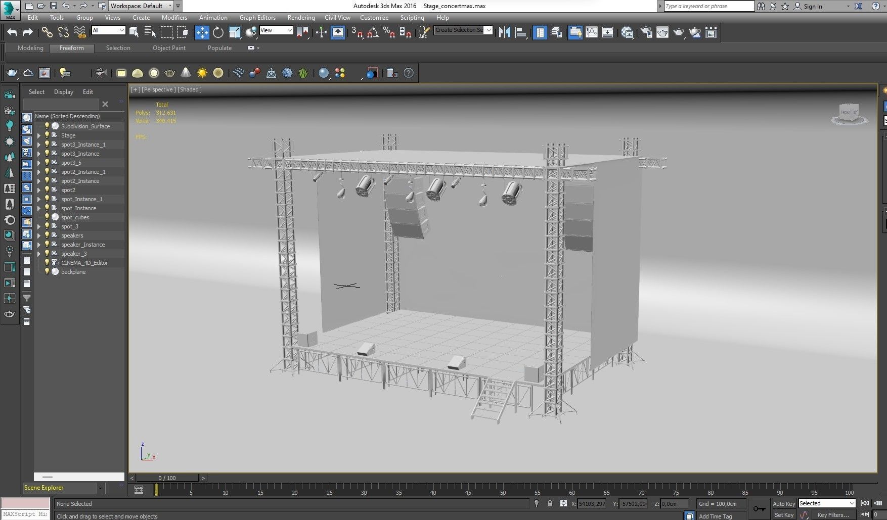 Stage Concert 3D model_20