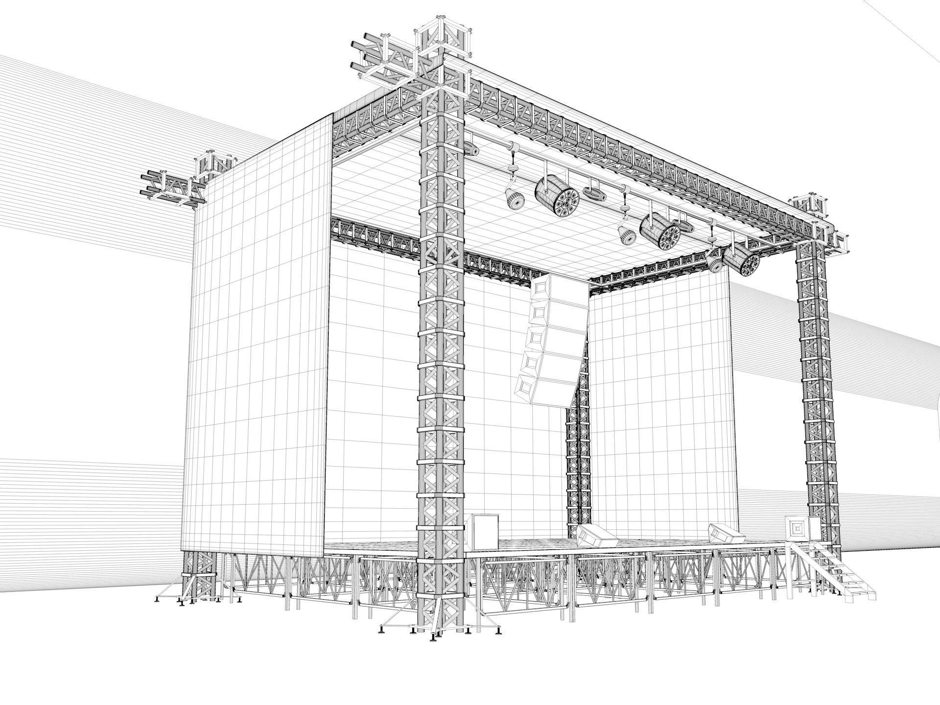 Stage Concert 3D model_11