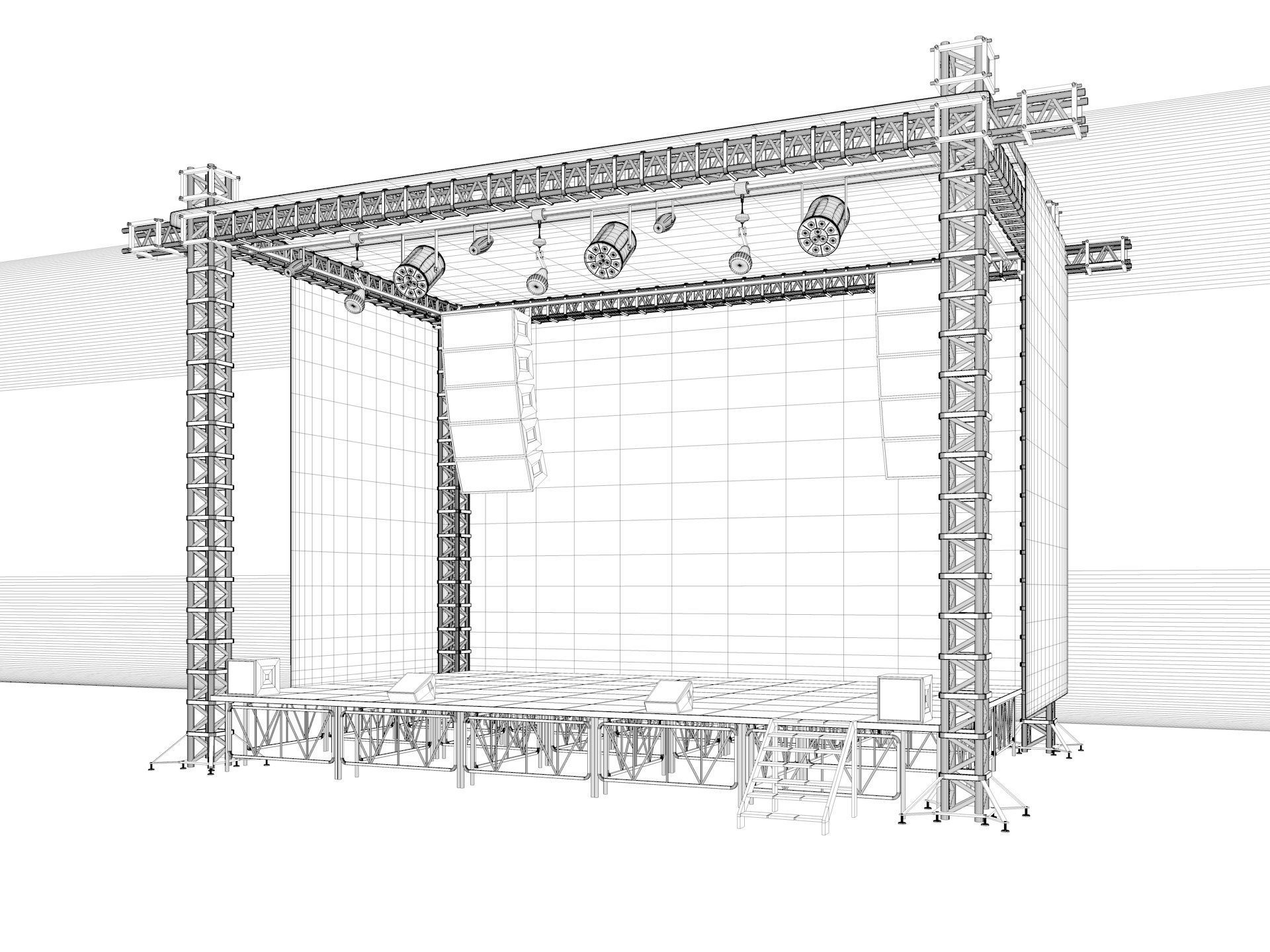 Stage Concert 3D model_9