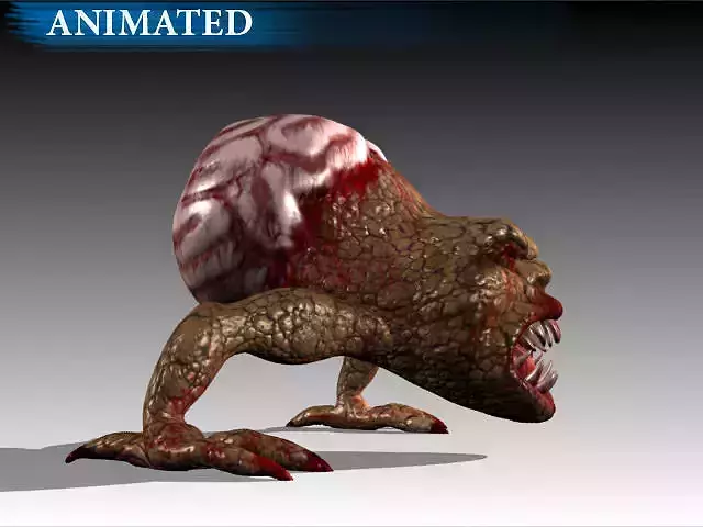Brain Monster Low-poly 3D model