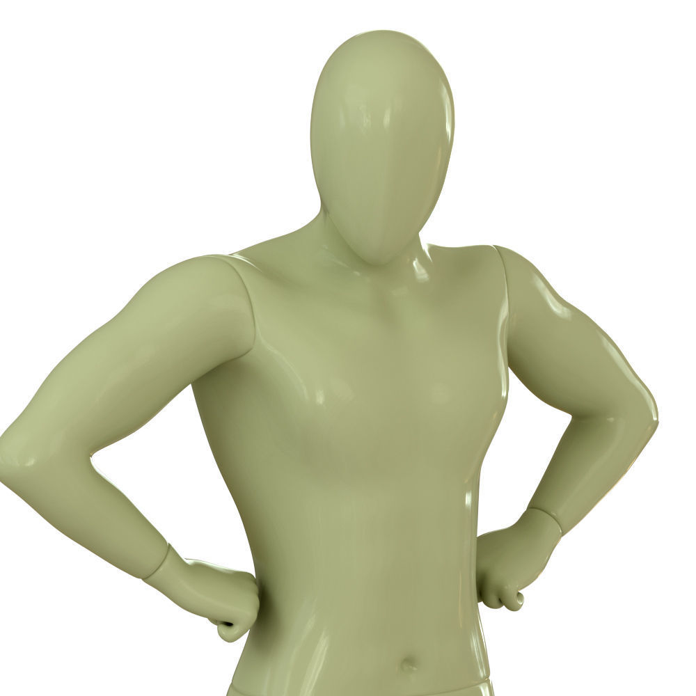 Faceless male mannequin 46 3D model_3
