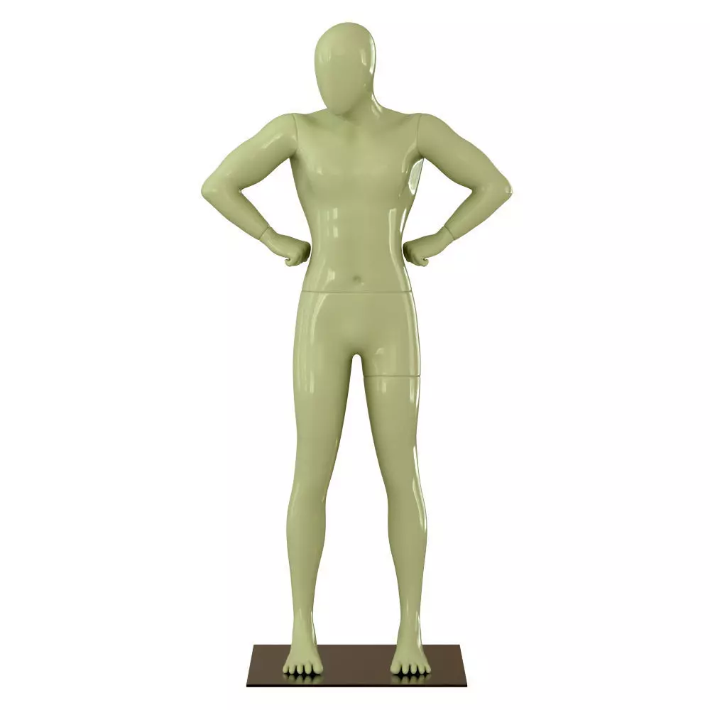 Faceless male mannequin 46 3D model_0