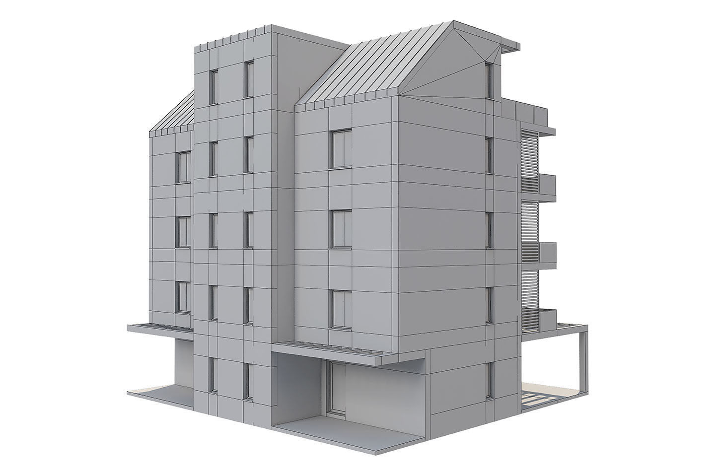 Apartment House 1 3D model_4