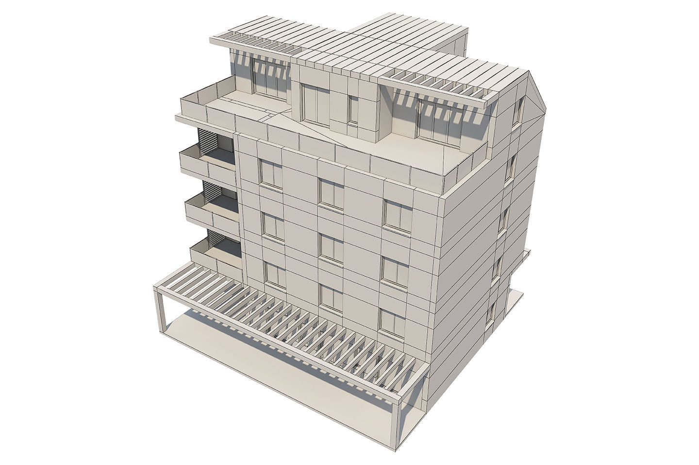 Apartment House 1 3D model_5