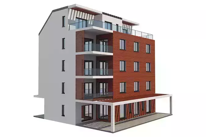 Apartment House 1 3D model