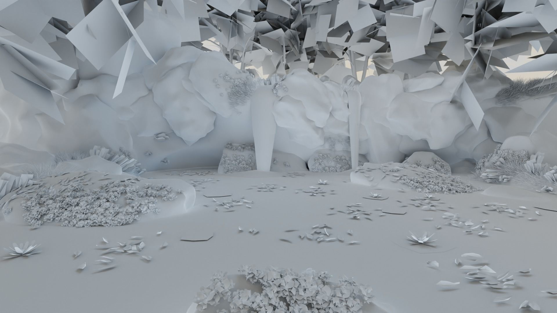 Waterfall Scene 3D model_7