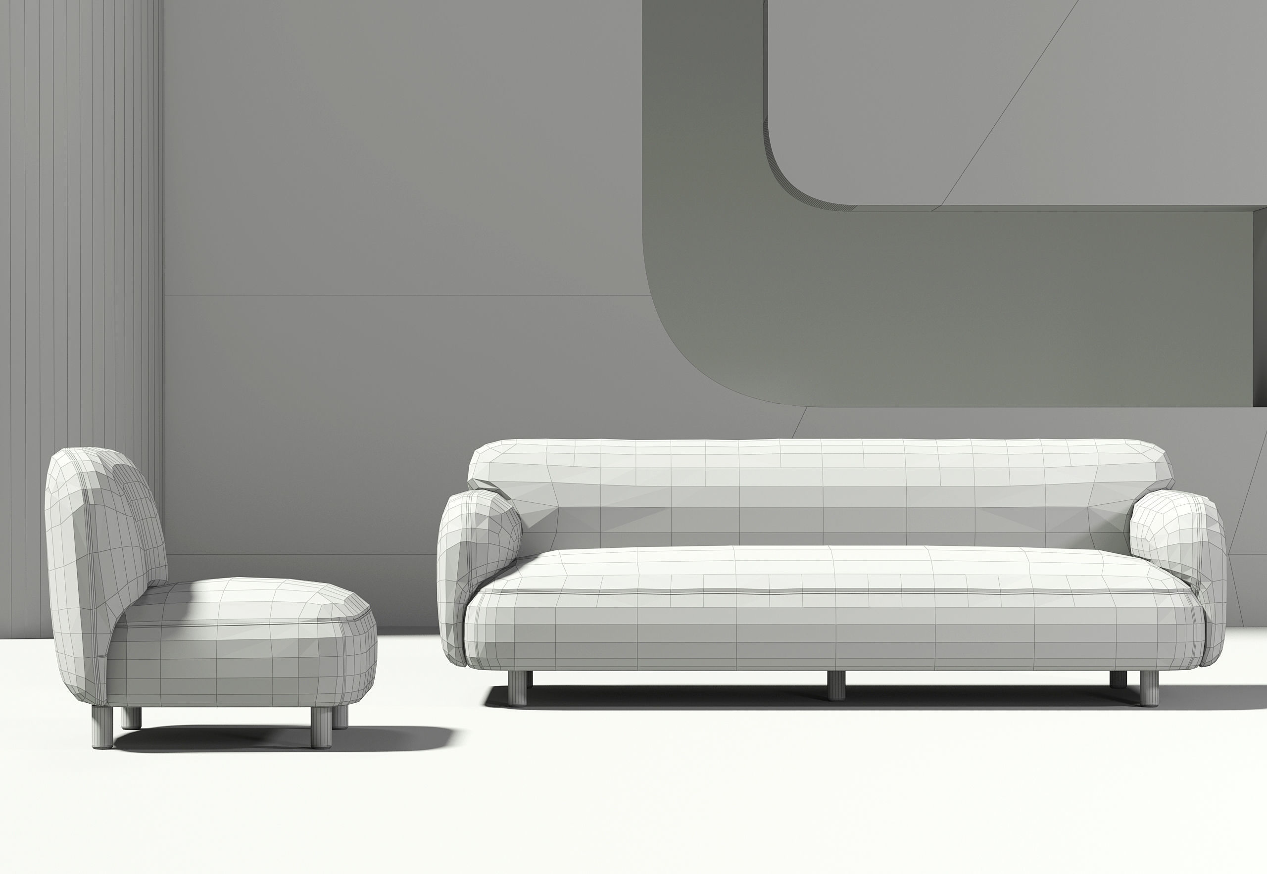 Modern Living Room 304 3D model_7