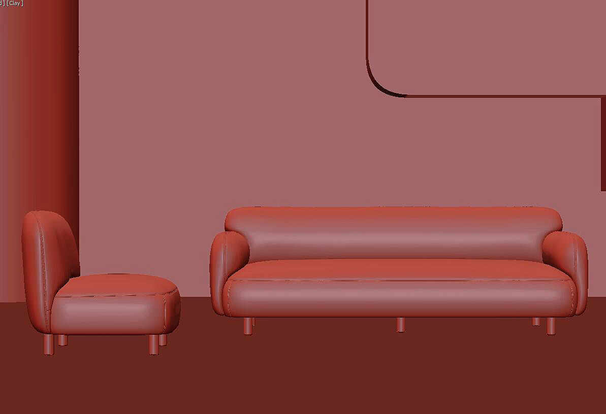 Modern Living Room 304 3D model_6