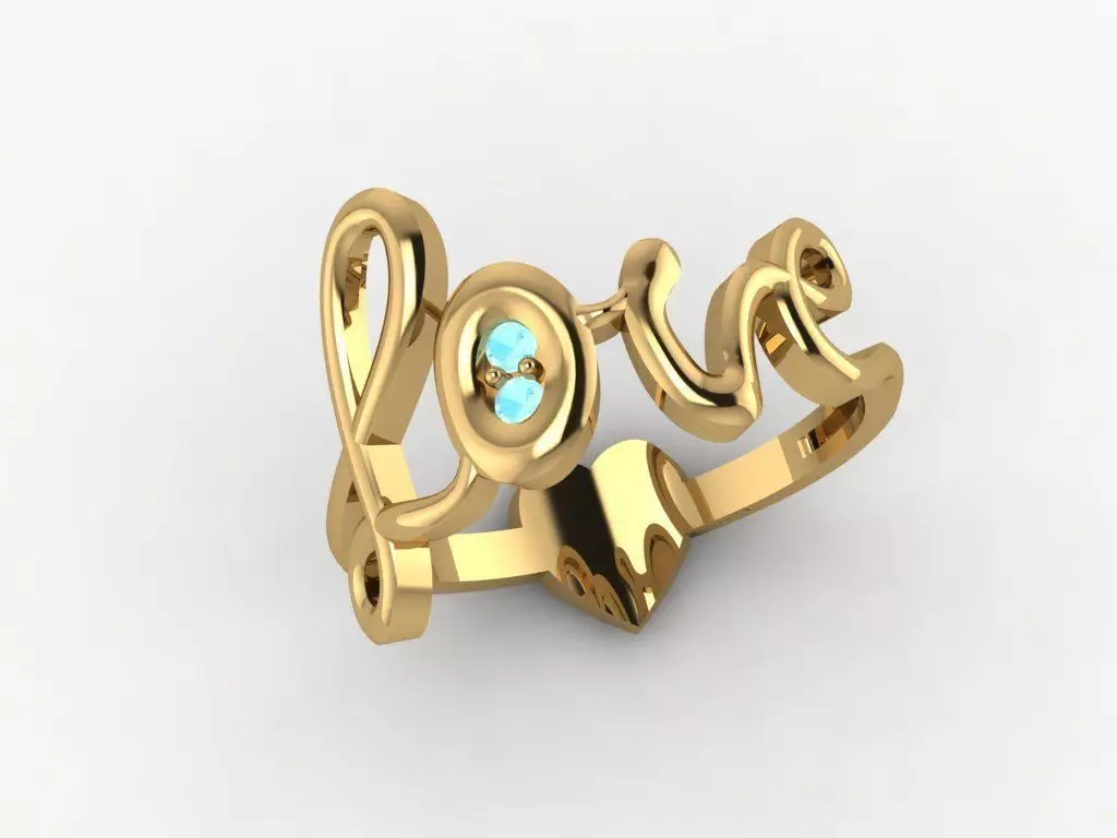 Love Stones Ring 3D print model_0