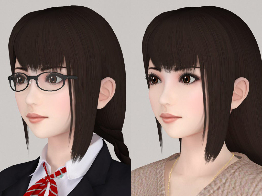 T pose nonrigged model of Aoi with various outfit  3D model_2