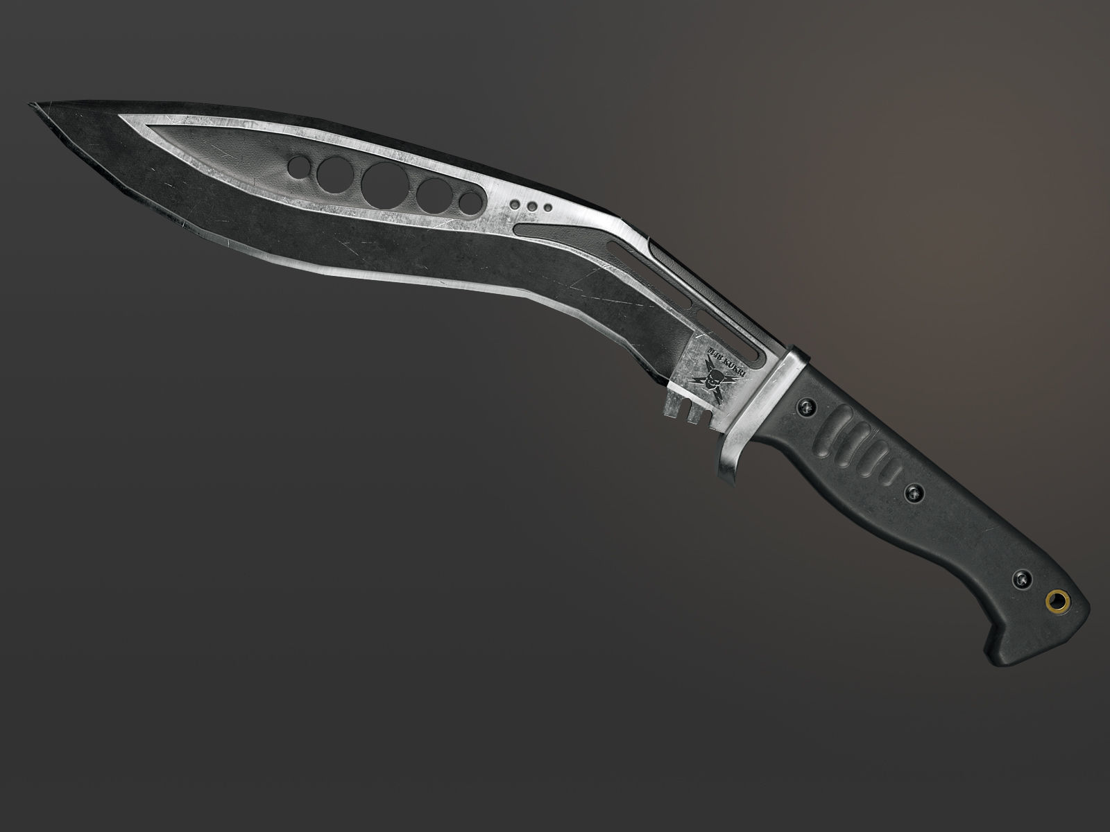 M48 Kukri Knife Low-poly 3D model_7