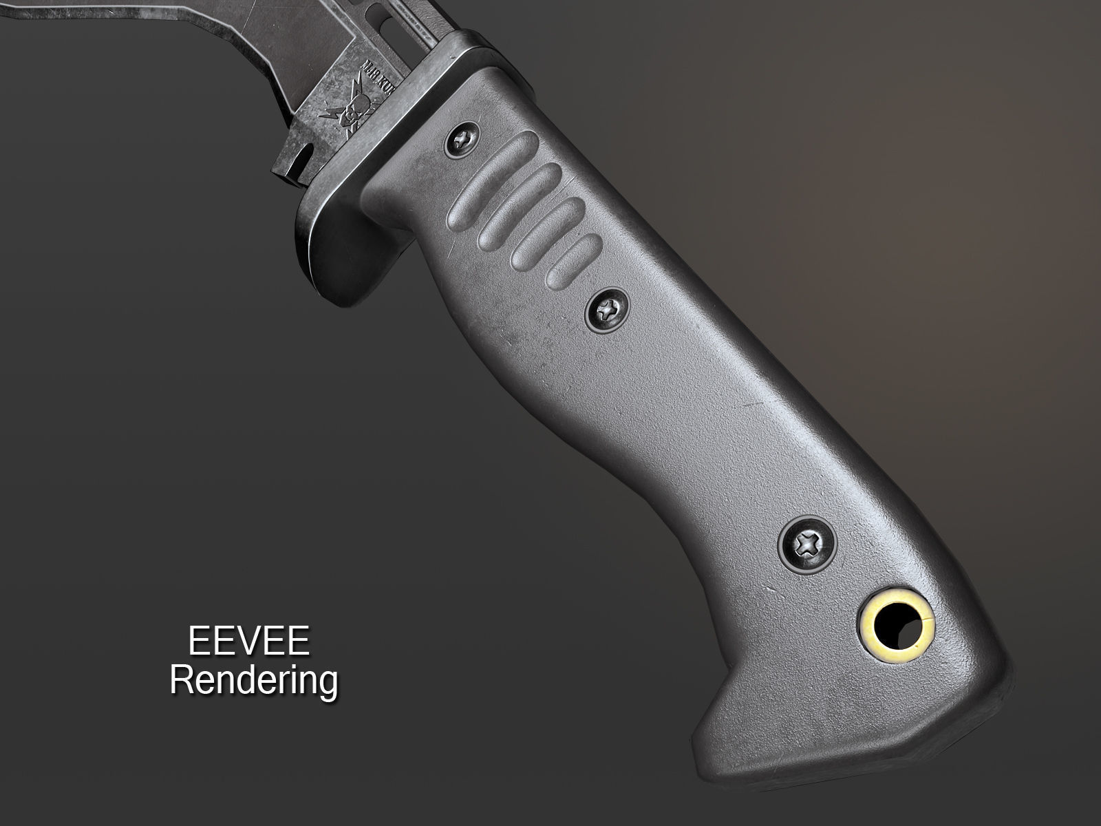 M48 Kukri Knife Low-poly 3D model_10