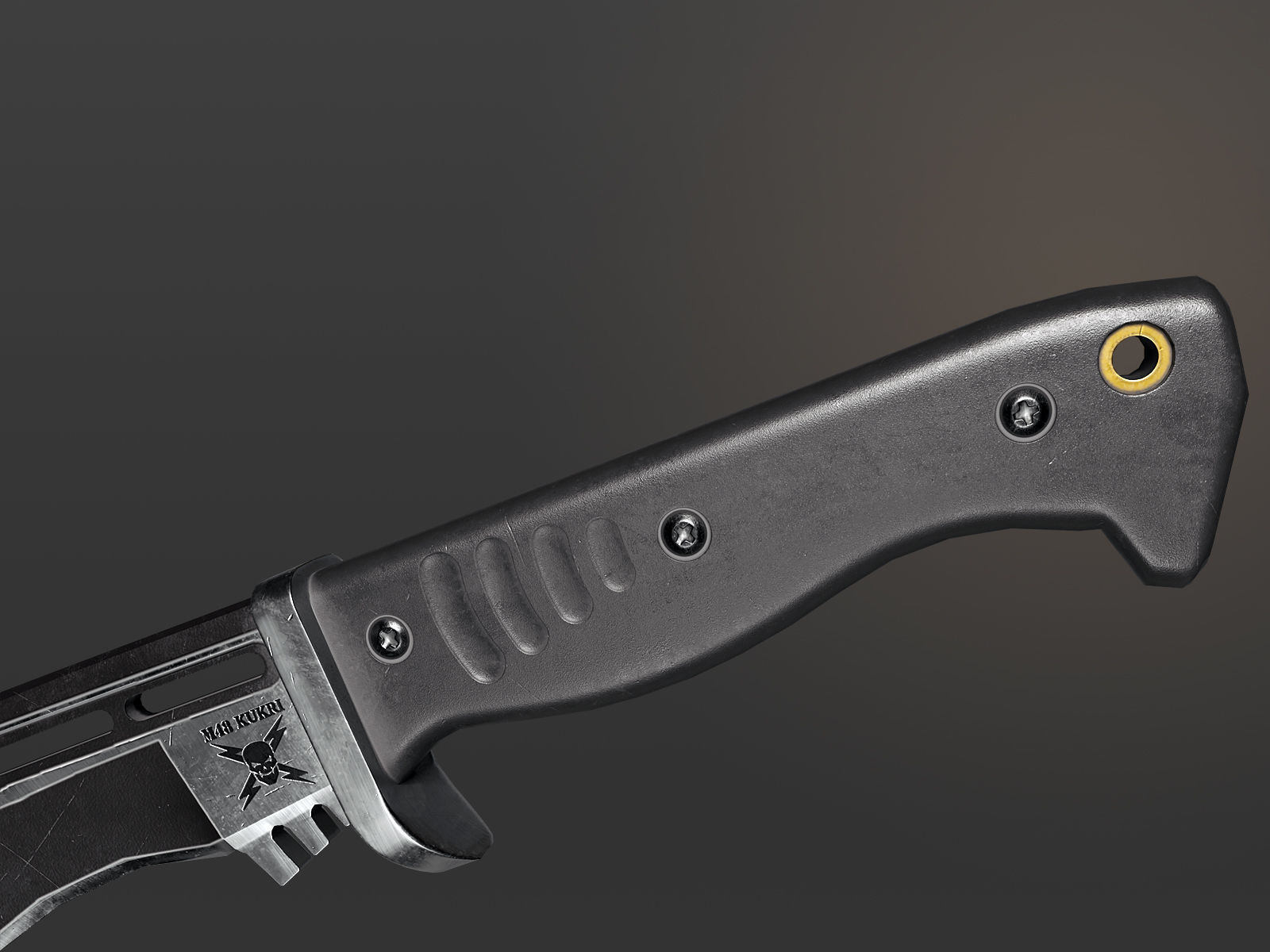 M48 Kukri Knife Low-poly 3D model_4