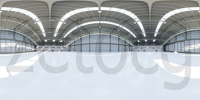 HDRI - Airplane Hangar Interior 8 Texture