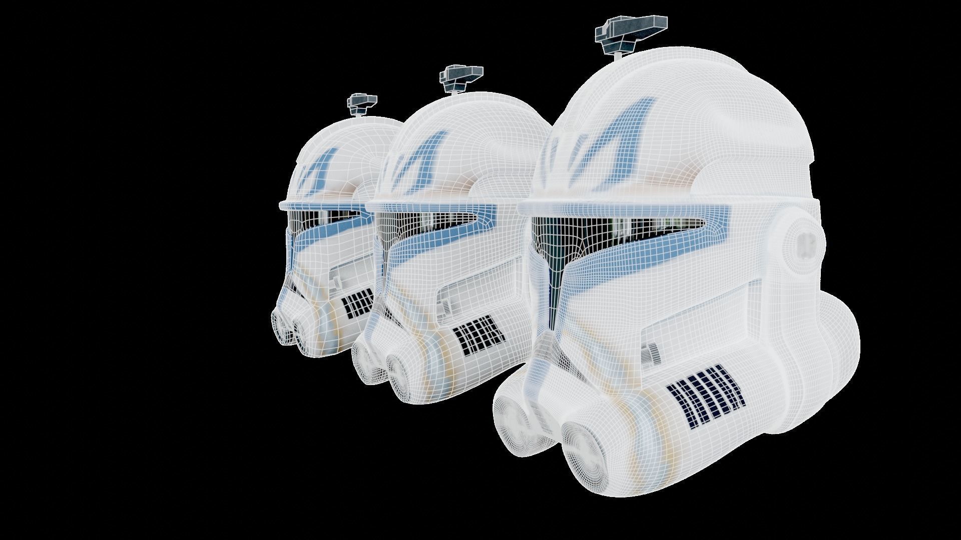 Captain Rex Helmet Low-poly 3D model_7