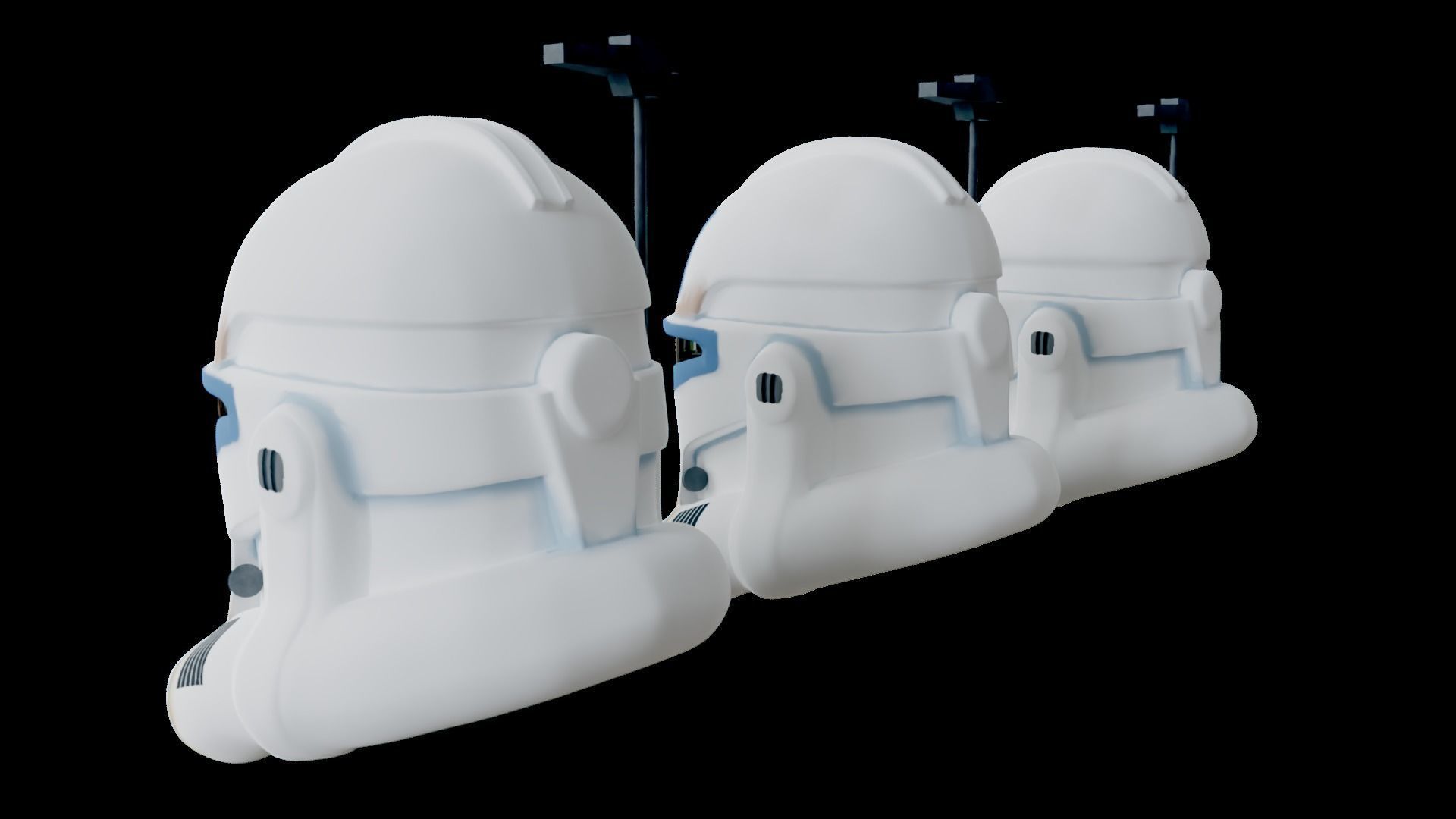 Captain Rex Helmet Low-poly 3D model_8