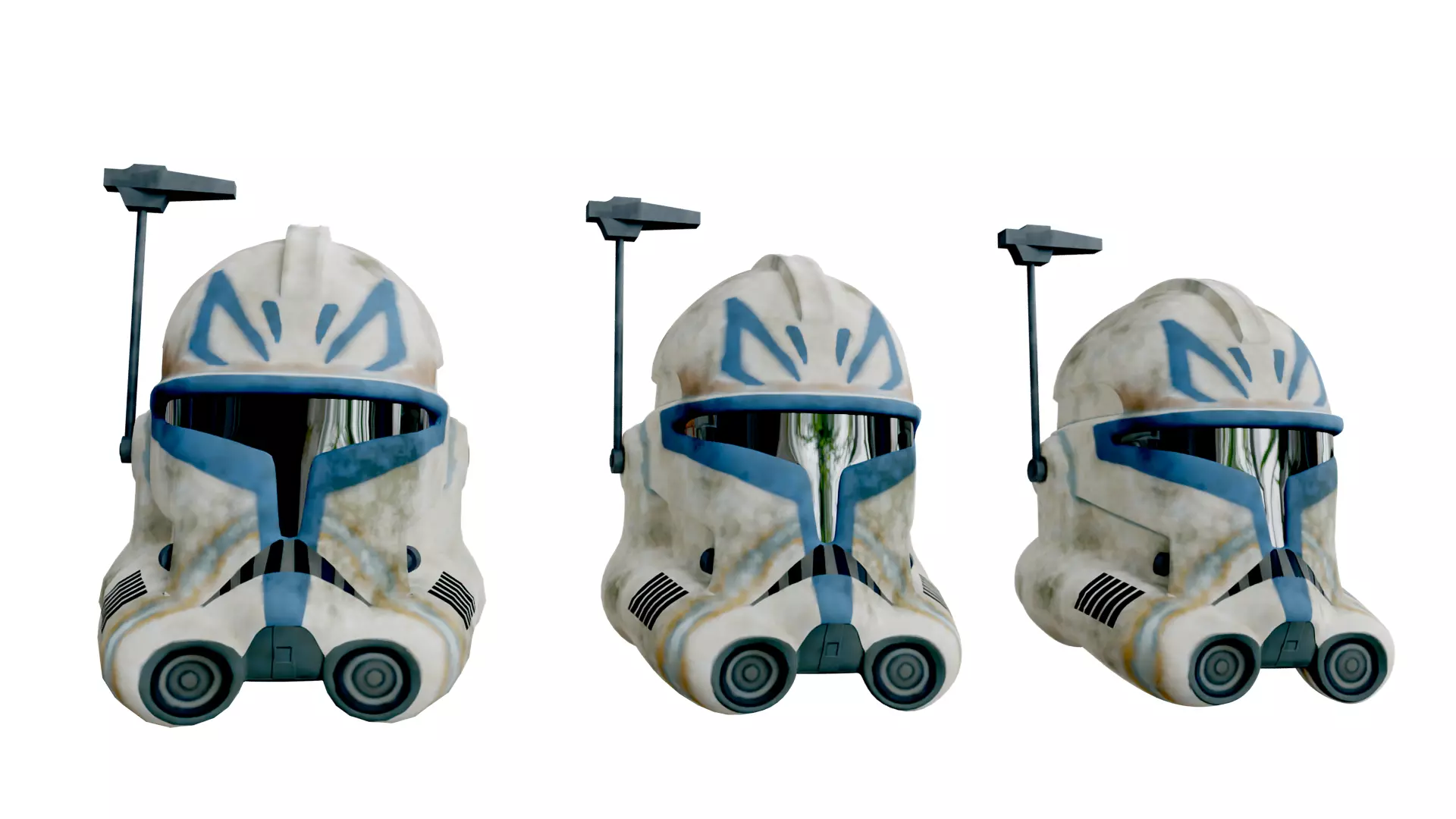 Captain Rex Helmet Low-poly 3D model_0