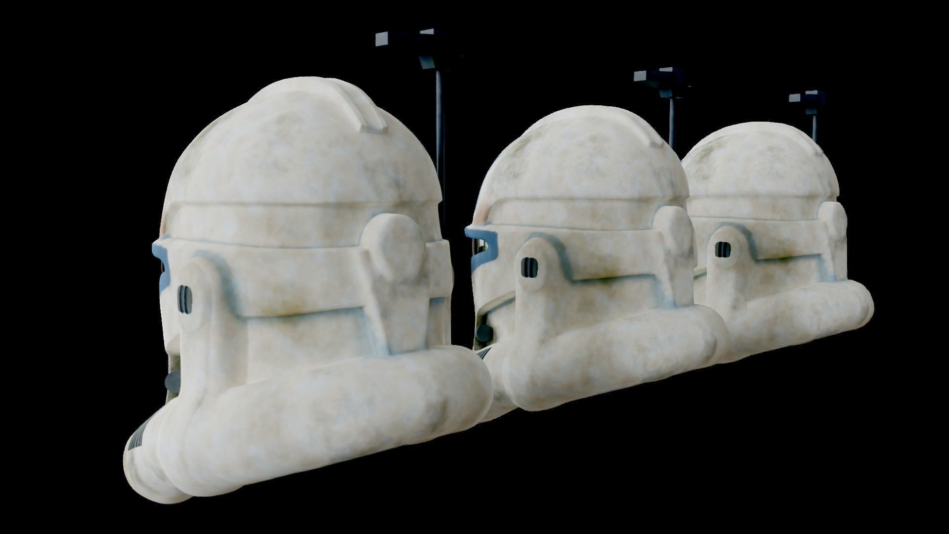 Captain Rex Helmet Low-poly 3D model_4