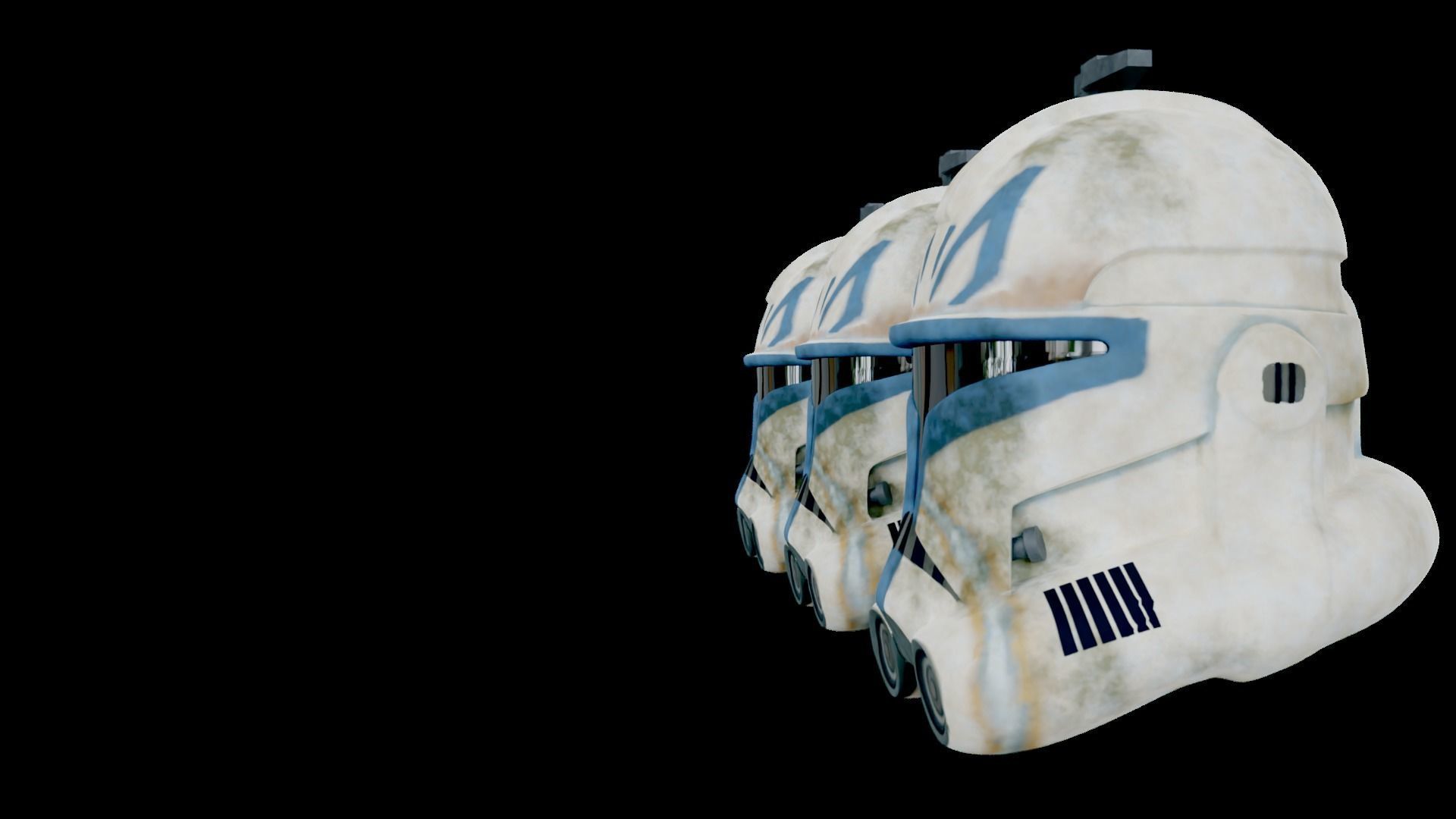 Captain Rex Helmet Low-poly 3D model_2