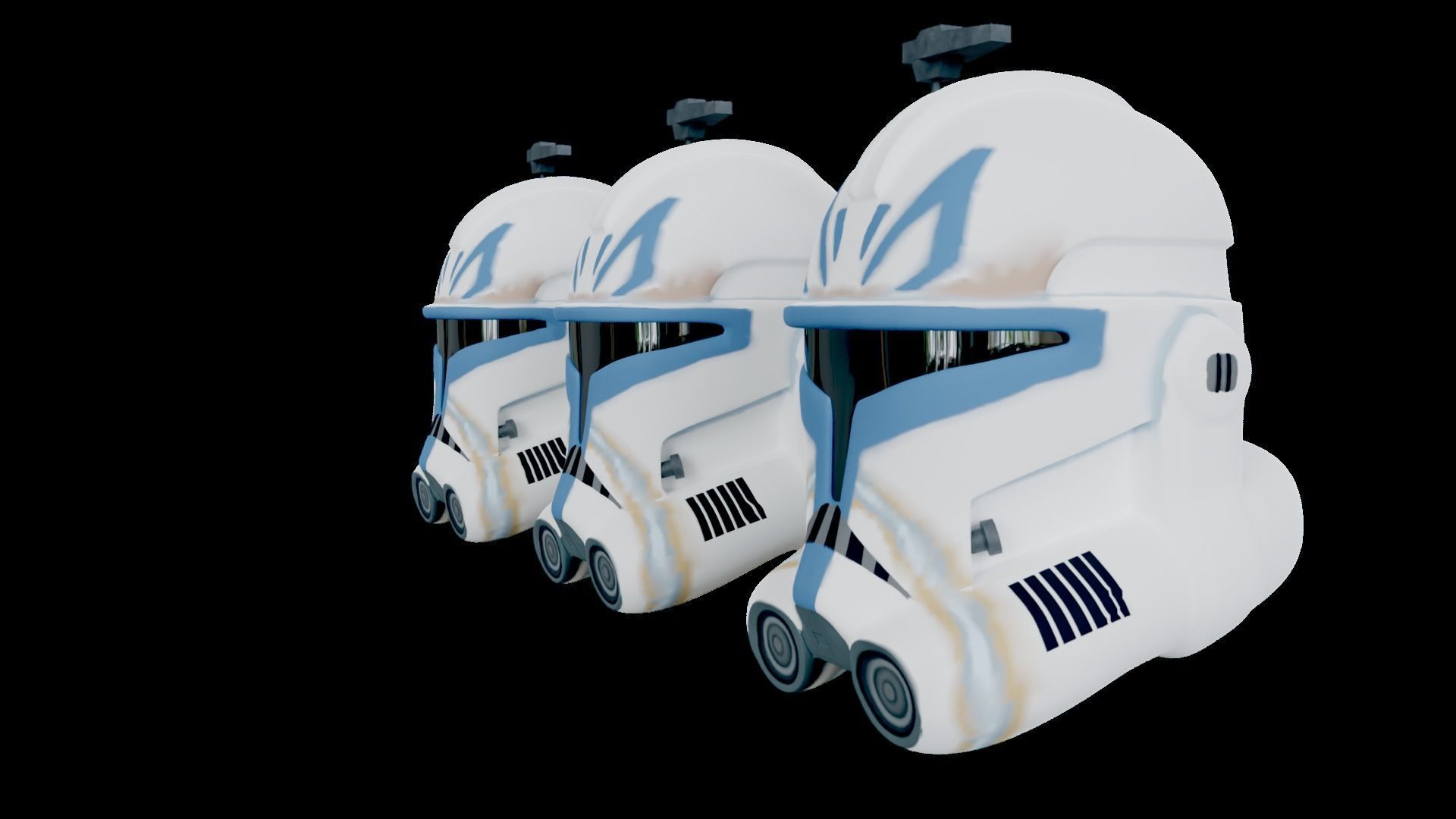 Captain Rex Helmet Low-poly 3D model_6