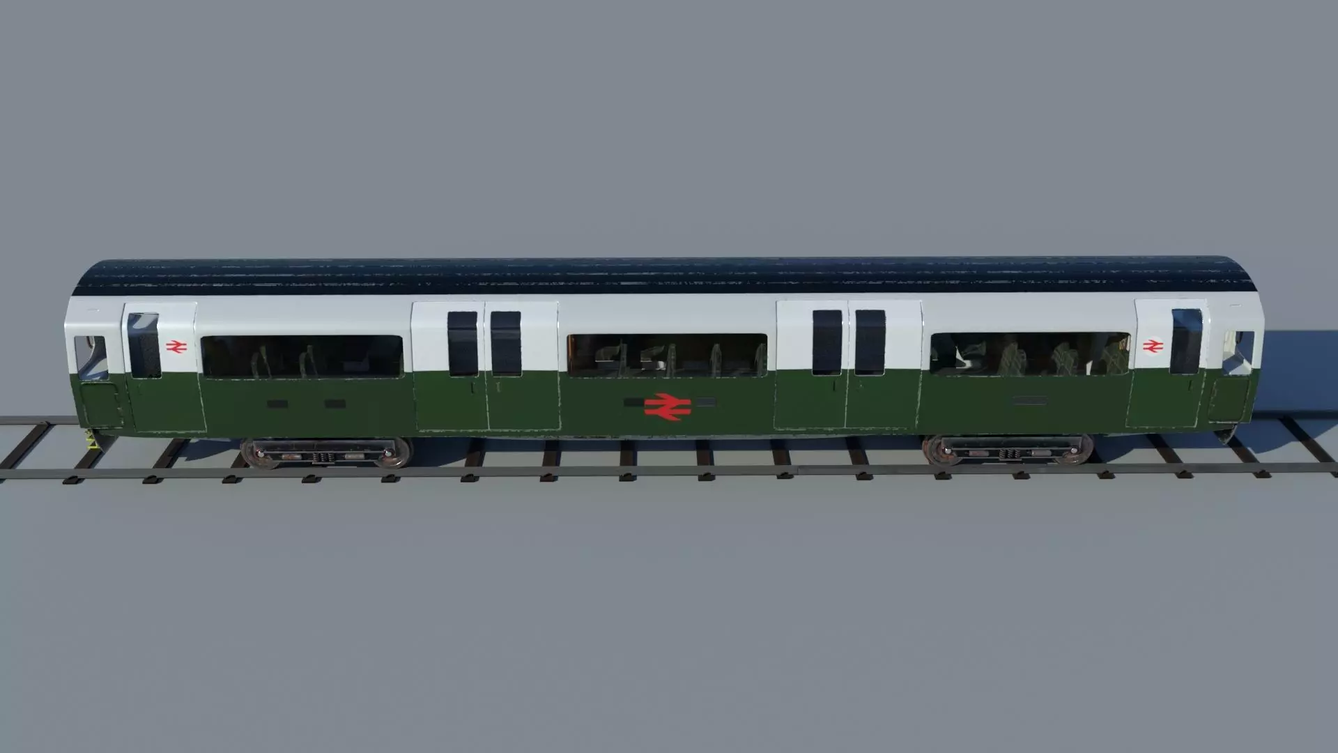Subway metro train carriage 3D model