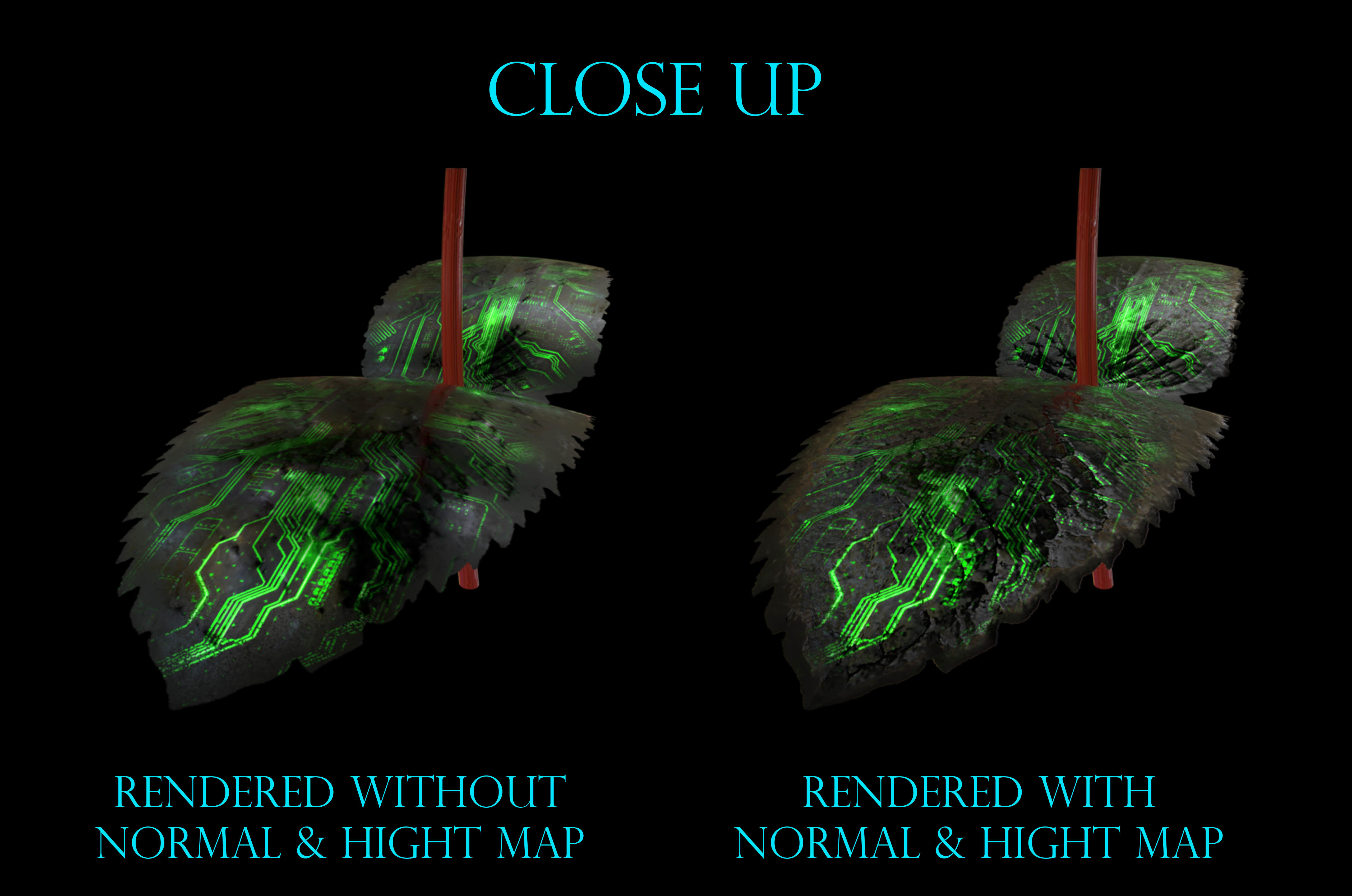 digital sci-fi plant Low-poly 3D model_2