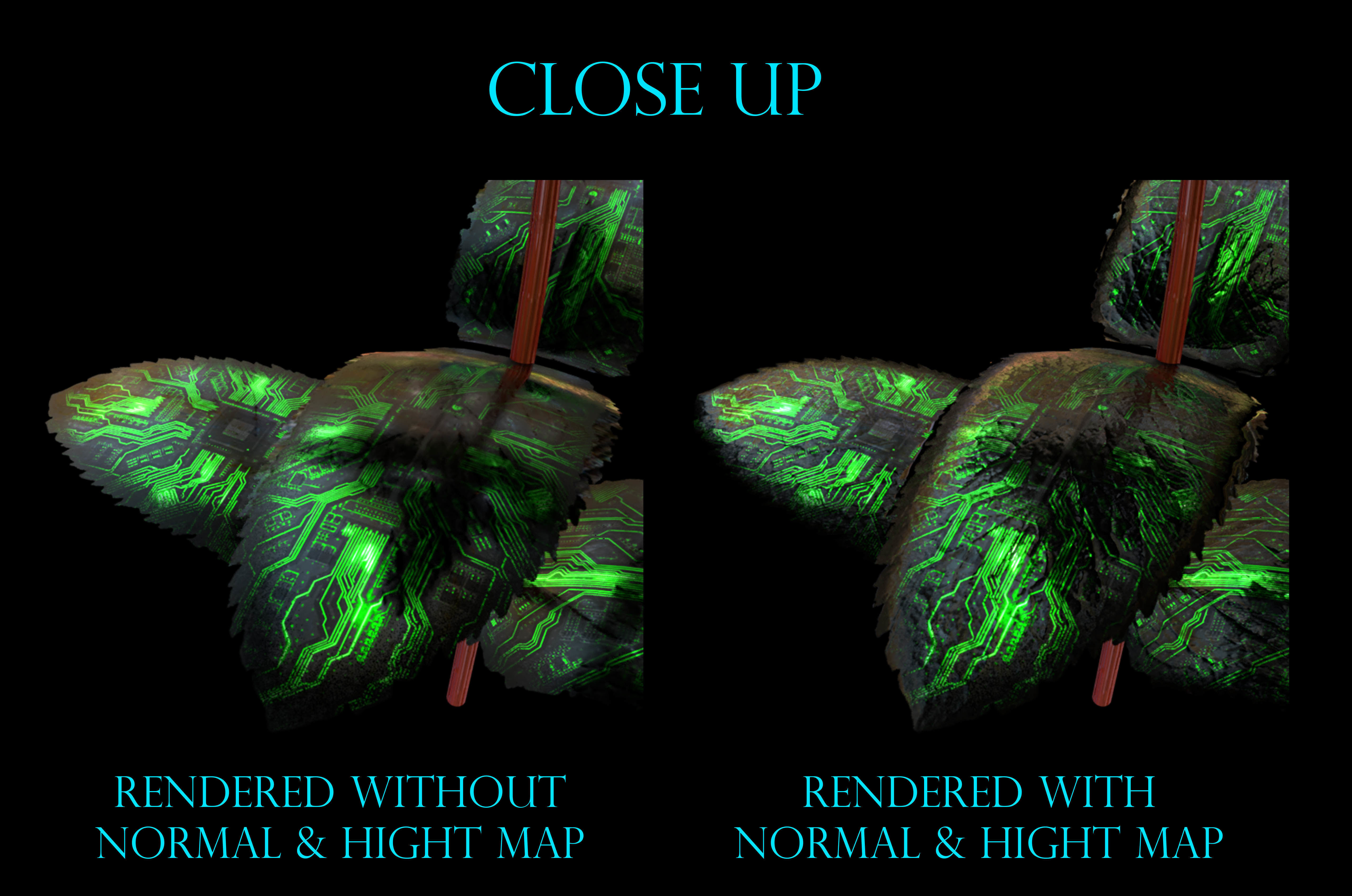 digital sci-fi plant Low-poly 3D model_3