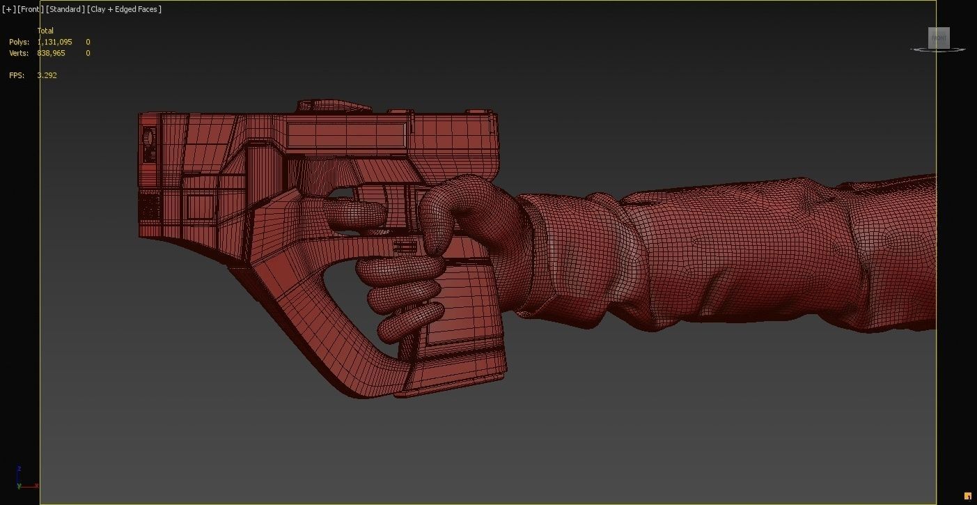Futuristic cyberpunk assassin character 3D model_12