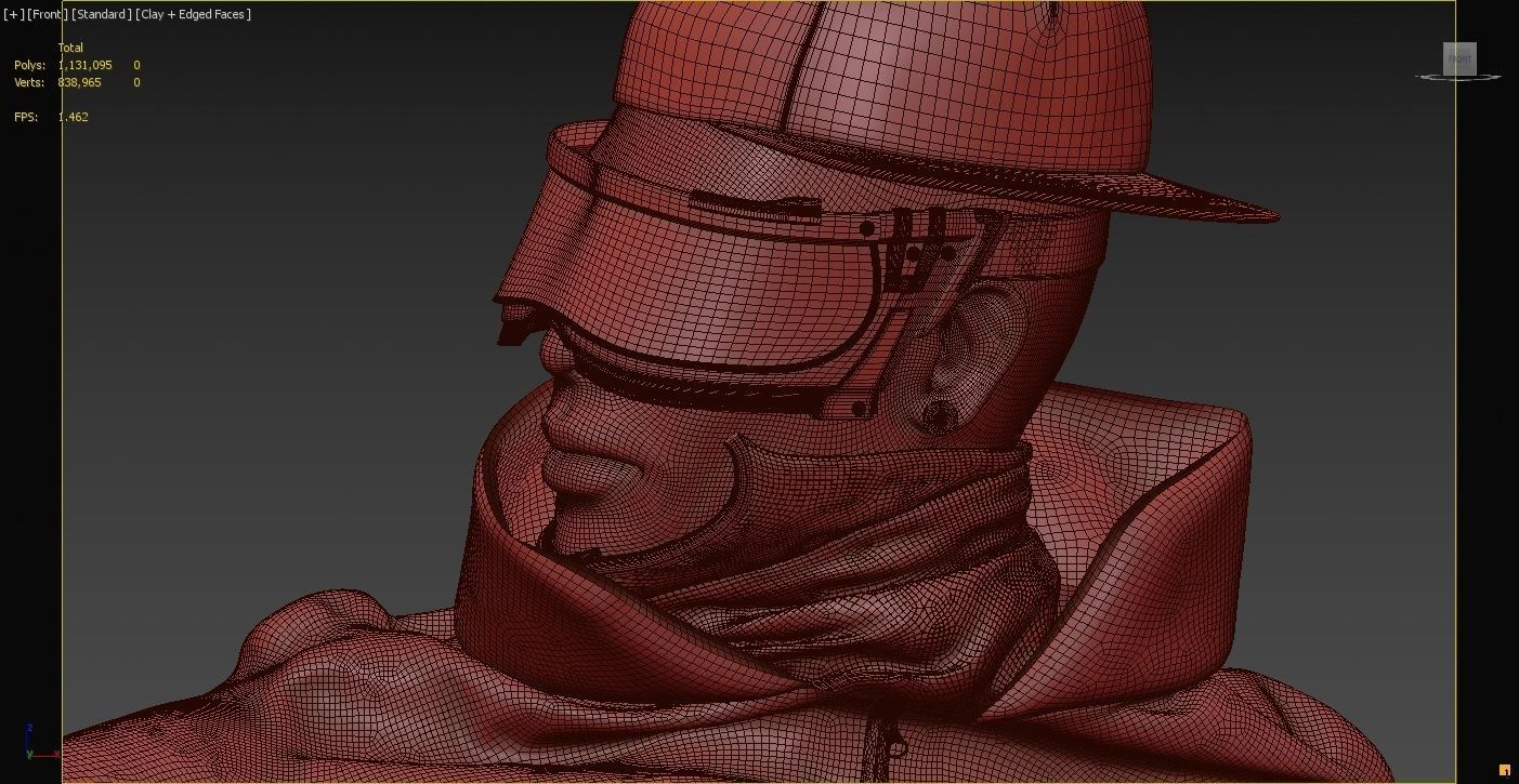 Futuristic cyberpunk assassin character 3D model_13