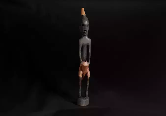 Decoration - African Statue 02 -  Low-poly 3D model