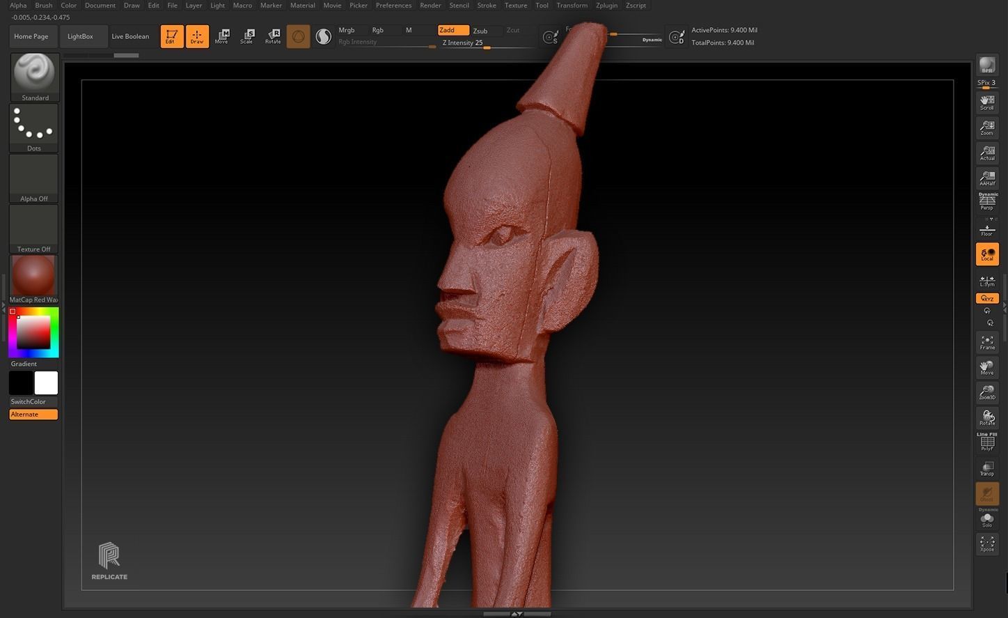 Decoration - African Statue 02 -  Low-poly 3D model_45