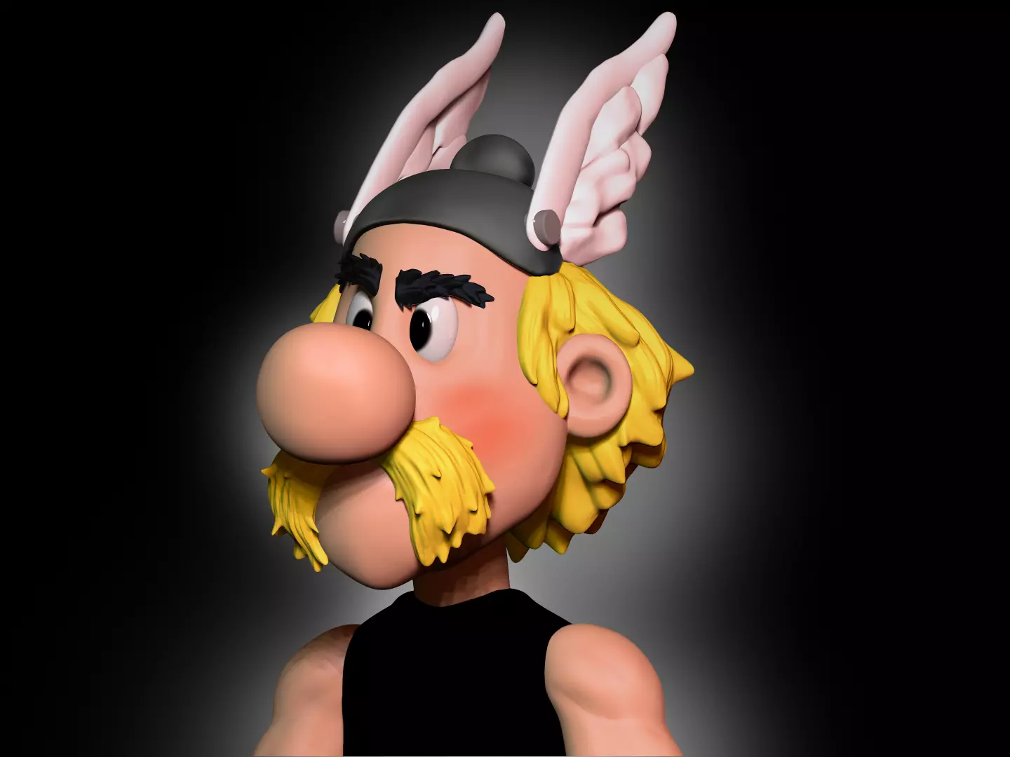 Asterix Bust 3D print model_0