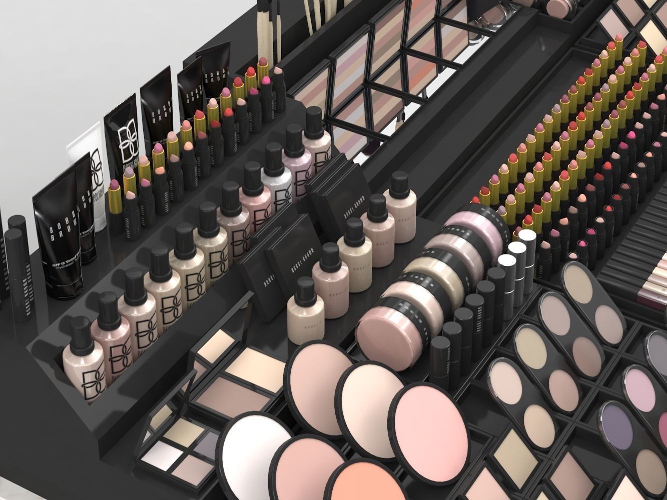 Bobbi Brown Cosmetics Stand 3D model_8
